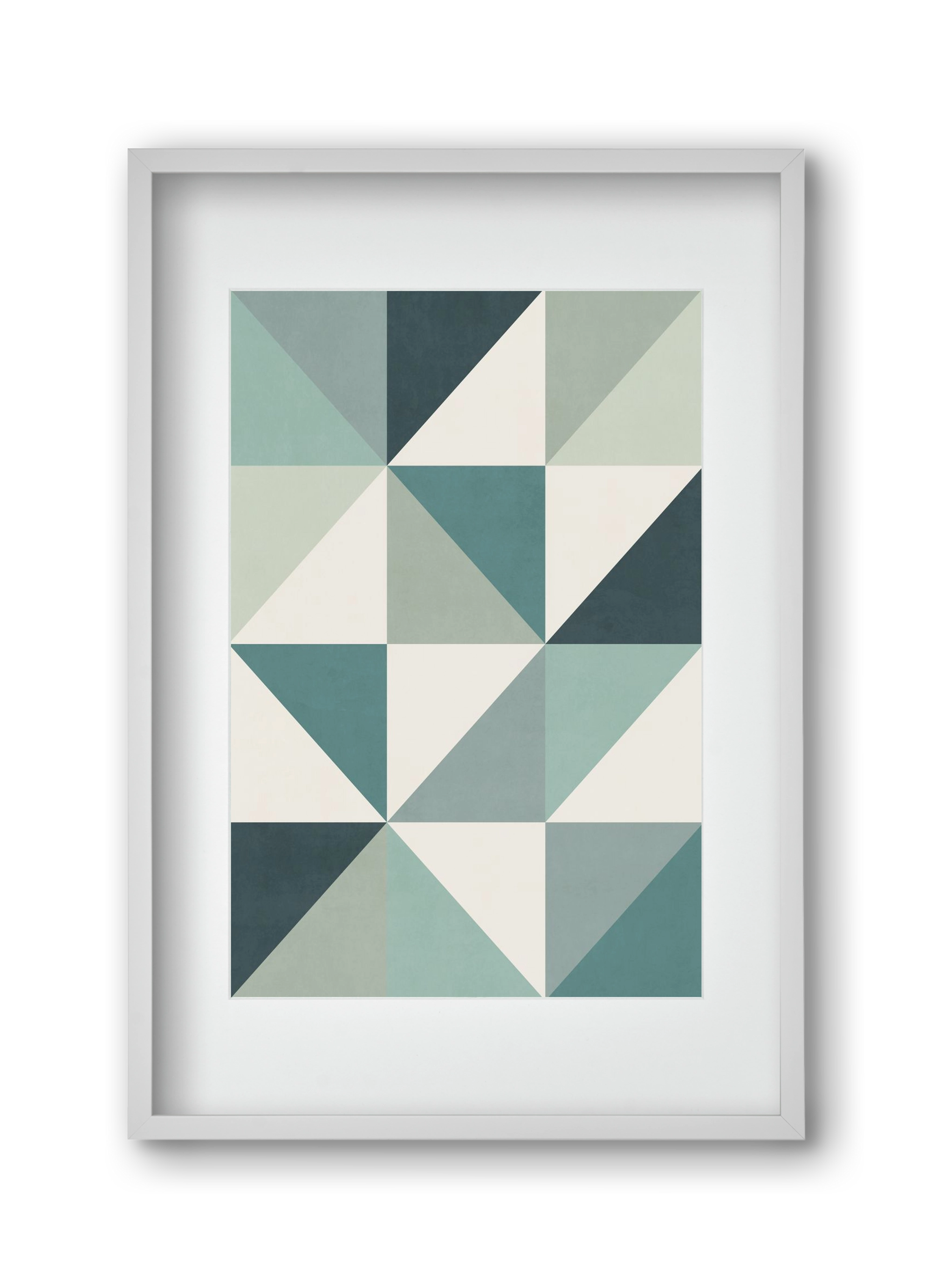 Triangle Composition 04, 30x45 cm (20x30 cm), Fehér keret, paszpartuval