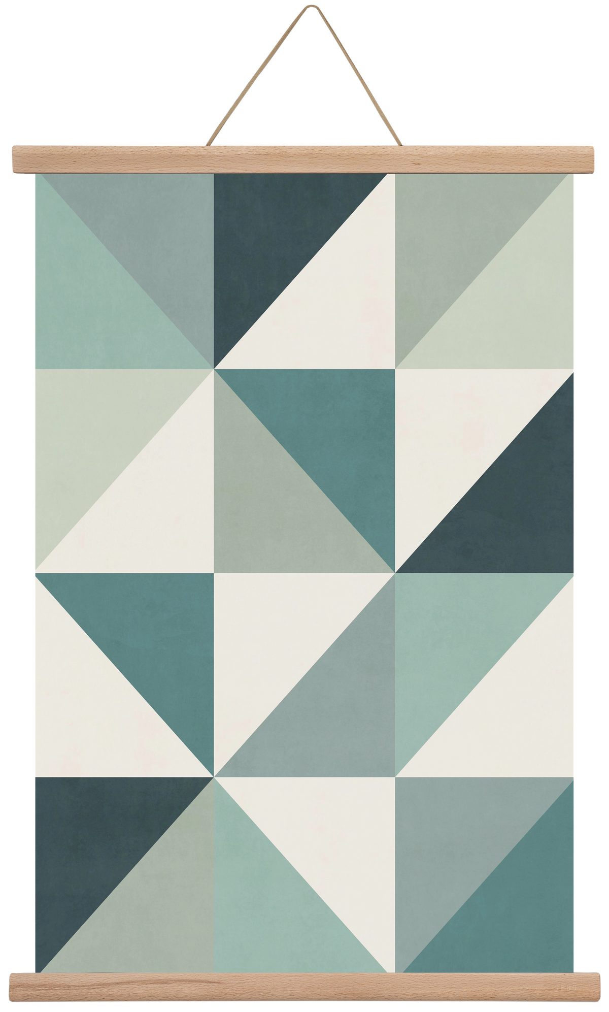 Triangle Composition 04, 40x60 cm (40x60 cm), Tölgy akasztó
