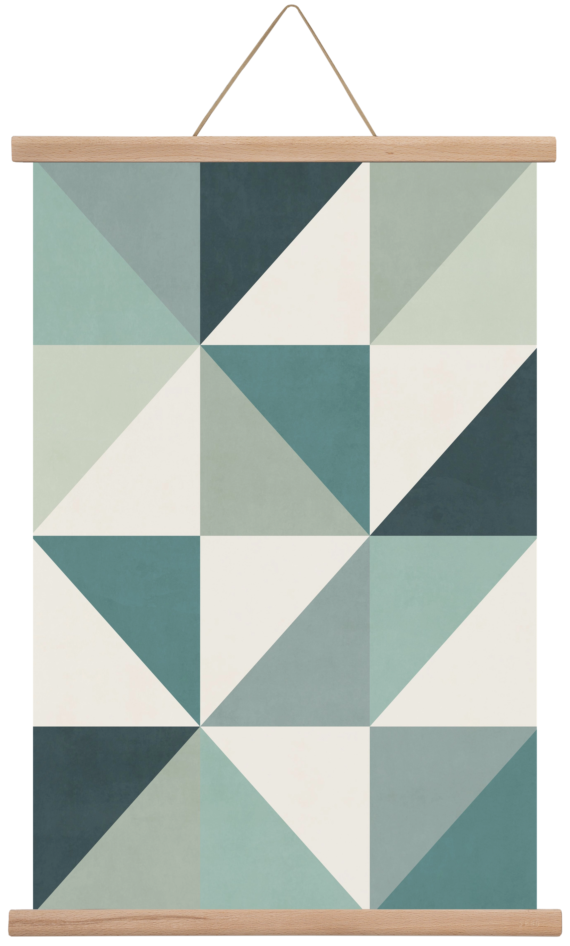 Triangle Composition 04, 40x60 cm (40x60 cm), Tölgy akasztó