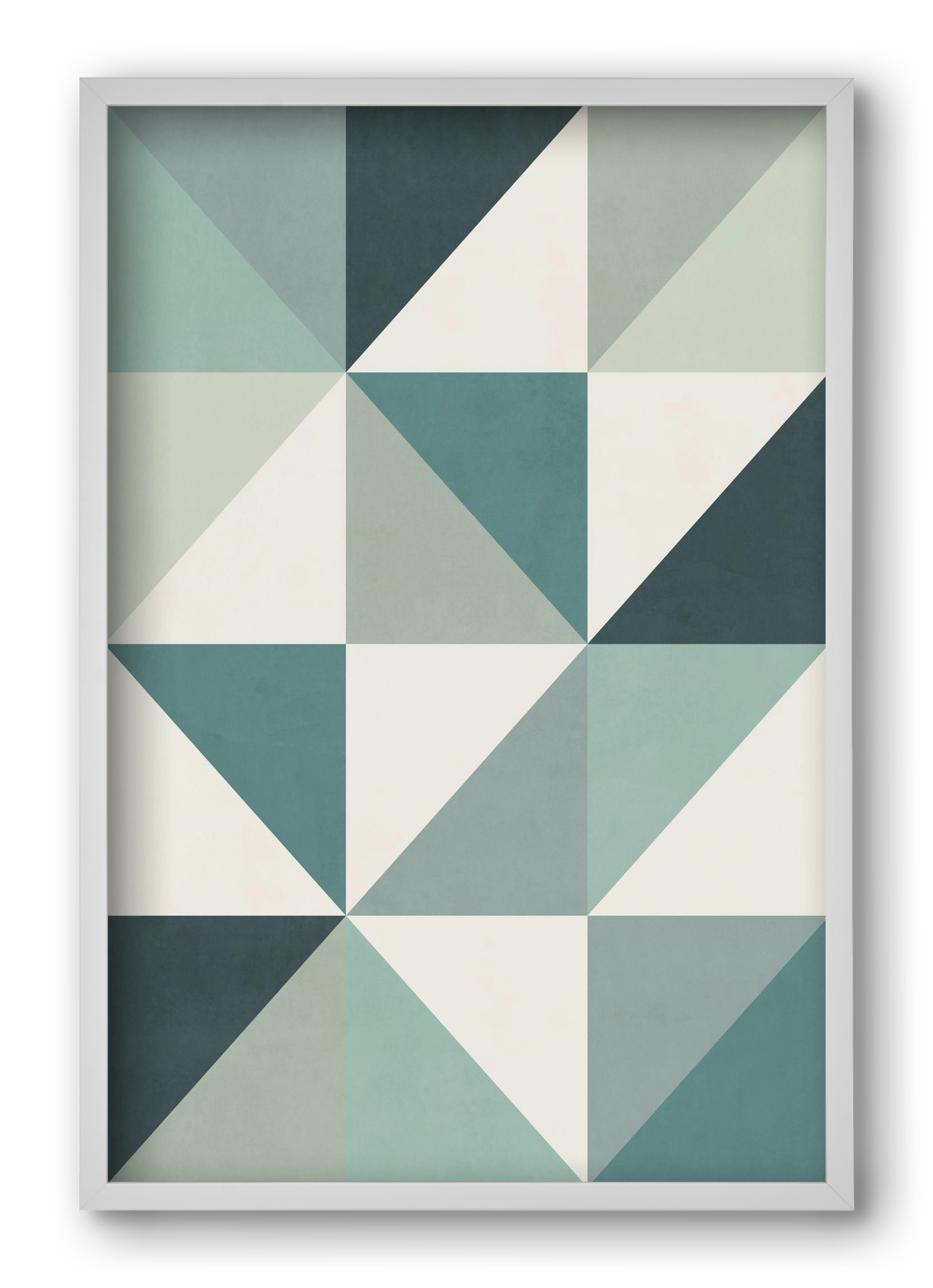 Triangle Composition 04, 40x60 cm (40x60 cm), Fehér keret