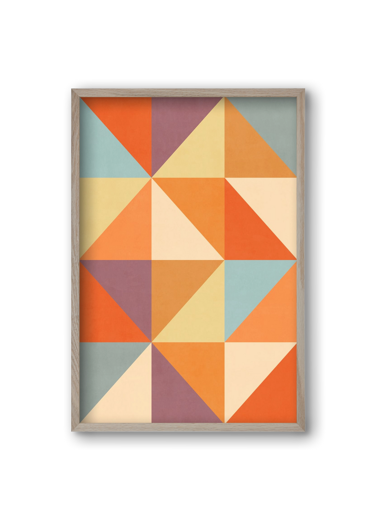 Triangle Composition 05, 20x30 cm (20x30 cm), Tölgy keret