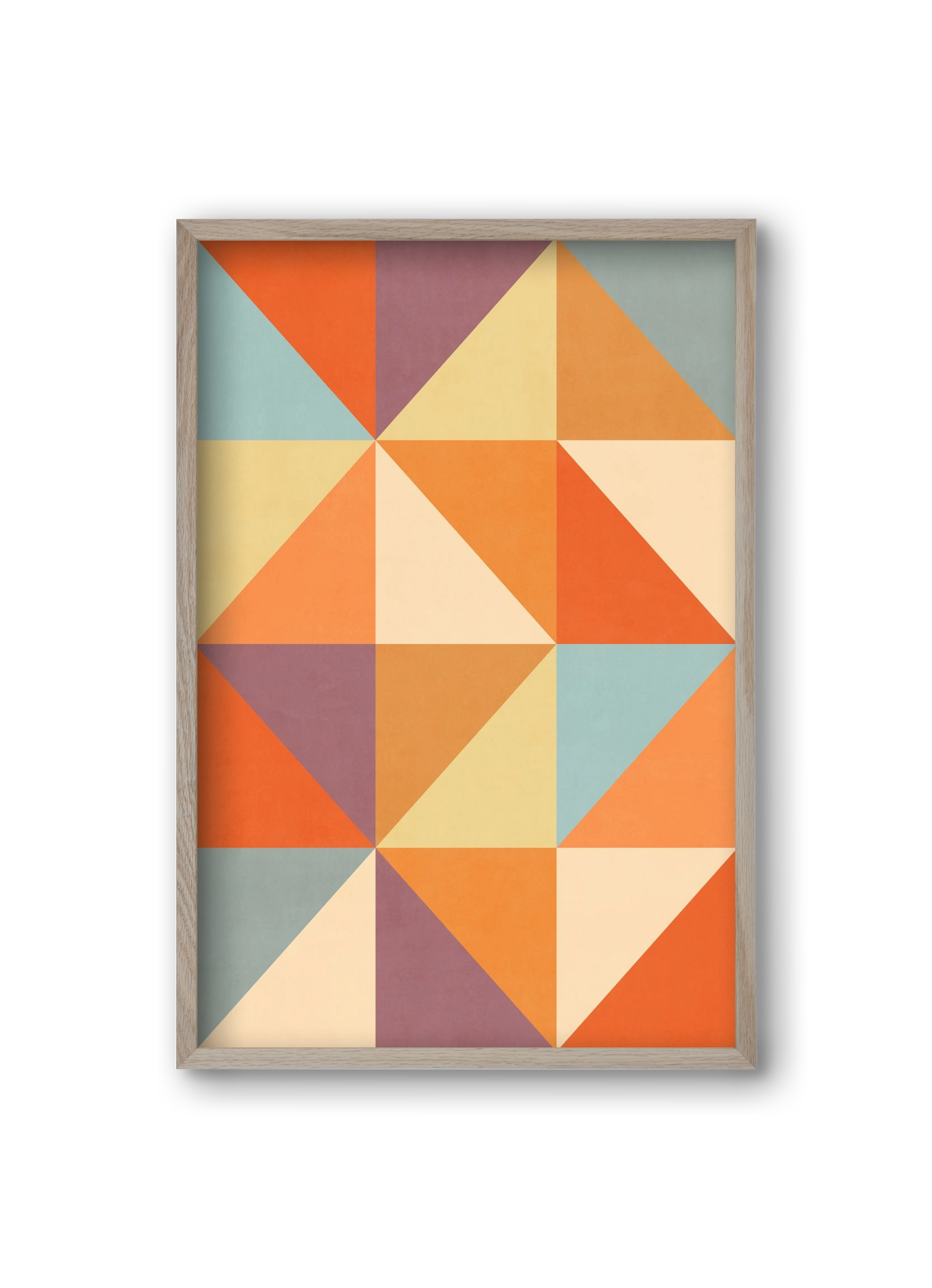 Triangle Composition 05, 20x30 cm (20x30 cm), Tölgy keret
