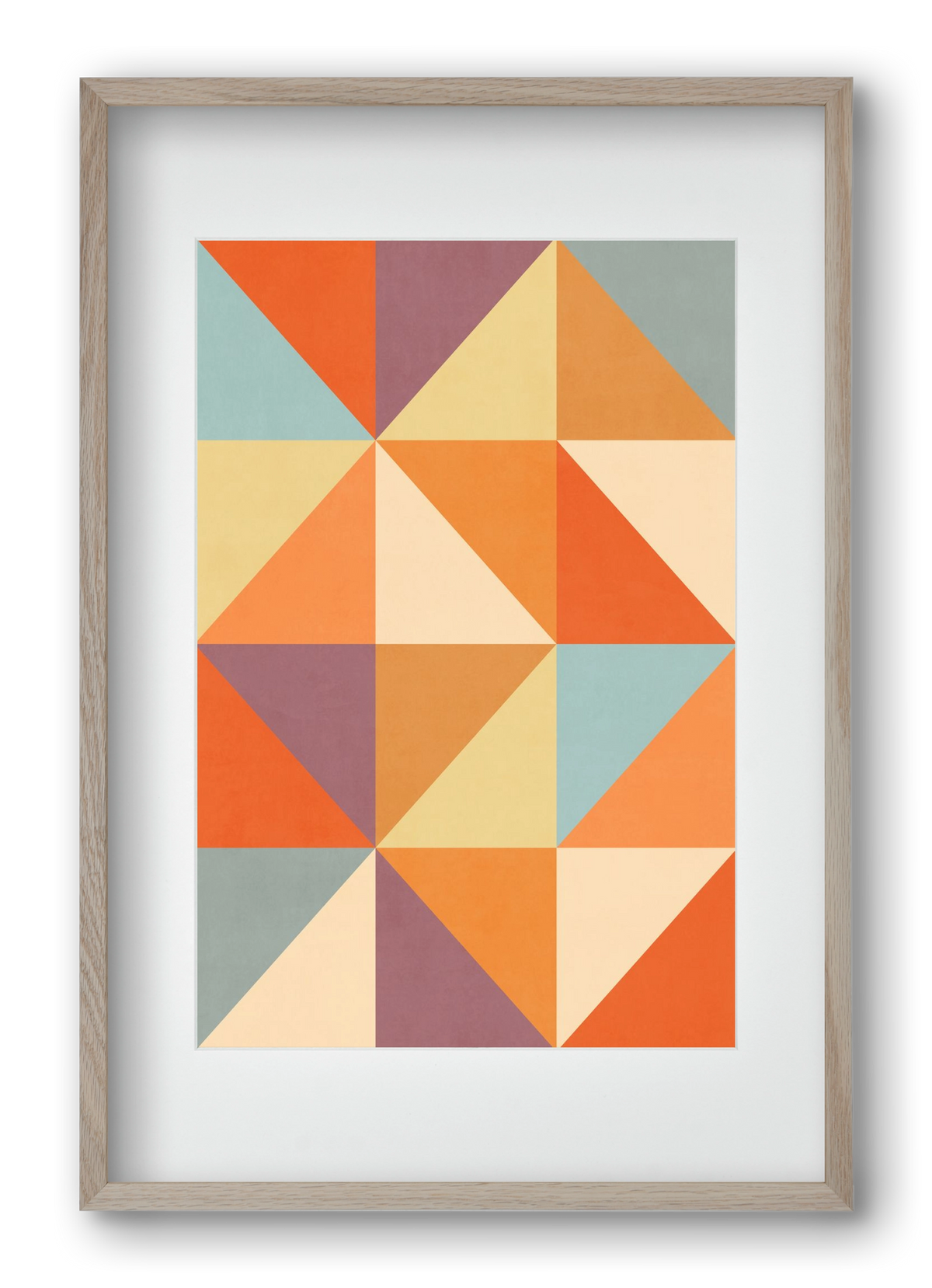 Triangle Composition 05, 40x60 cm (30x45 cm), Tölgy keret, paszpartuval