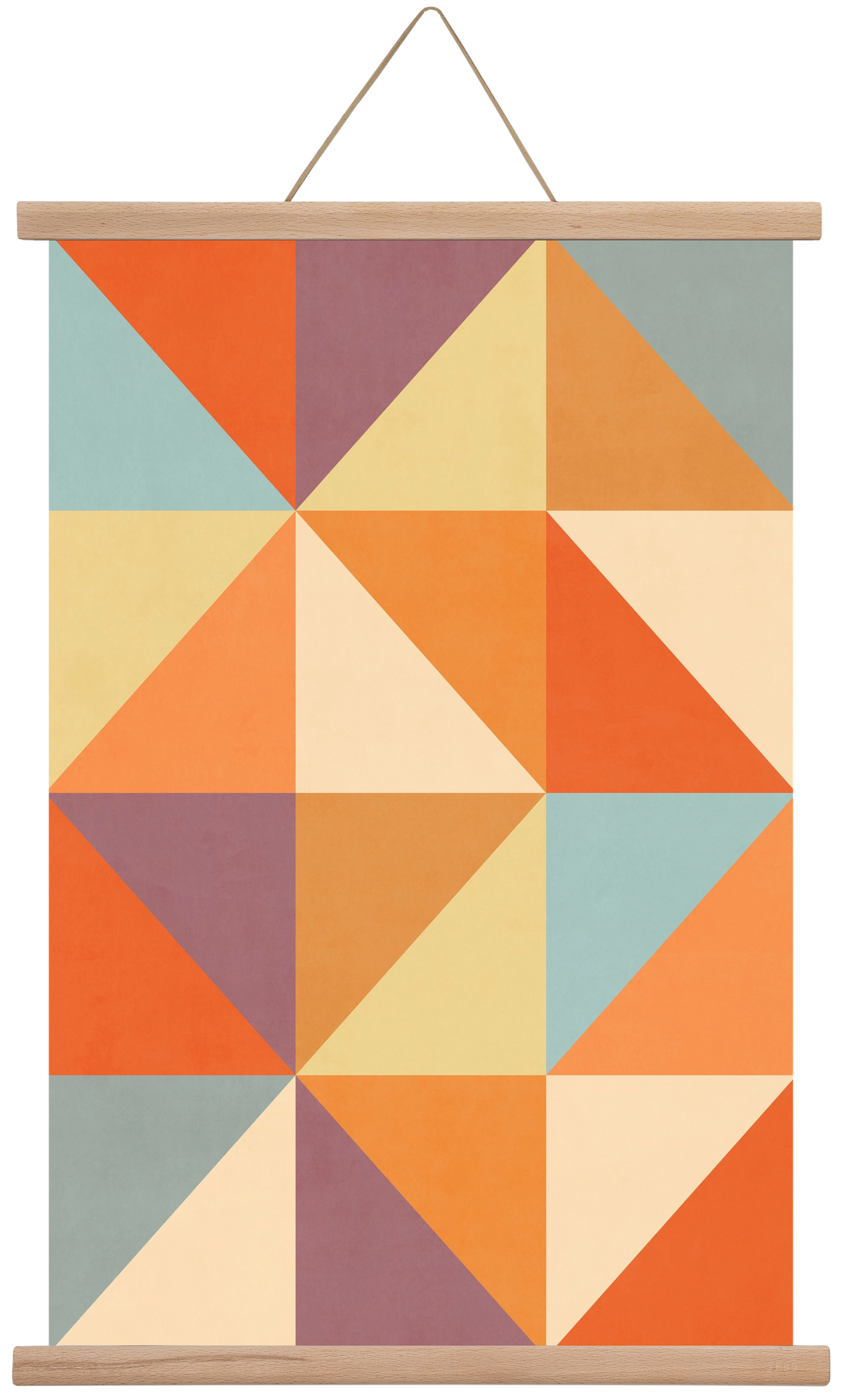 Triangle Composition 05, 40x60 cm (40x60 cm), Tölgy akasztó