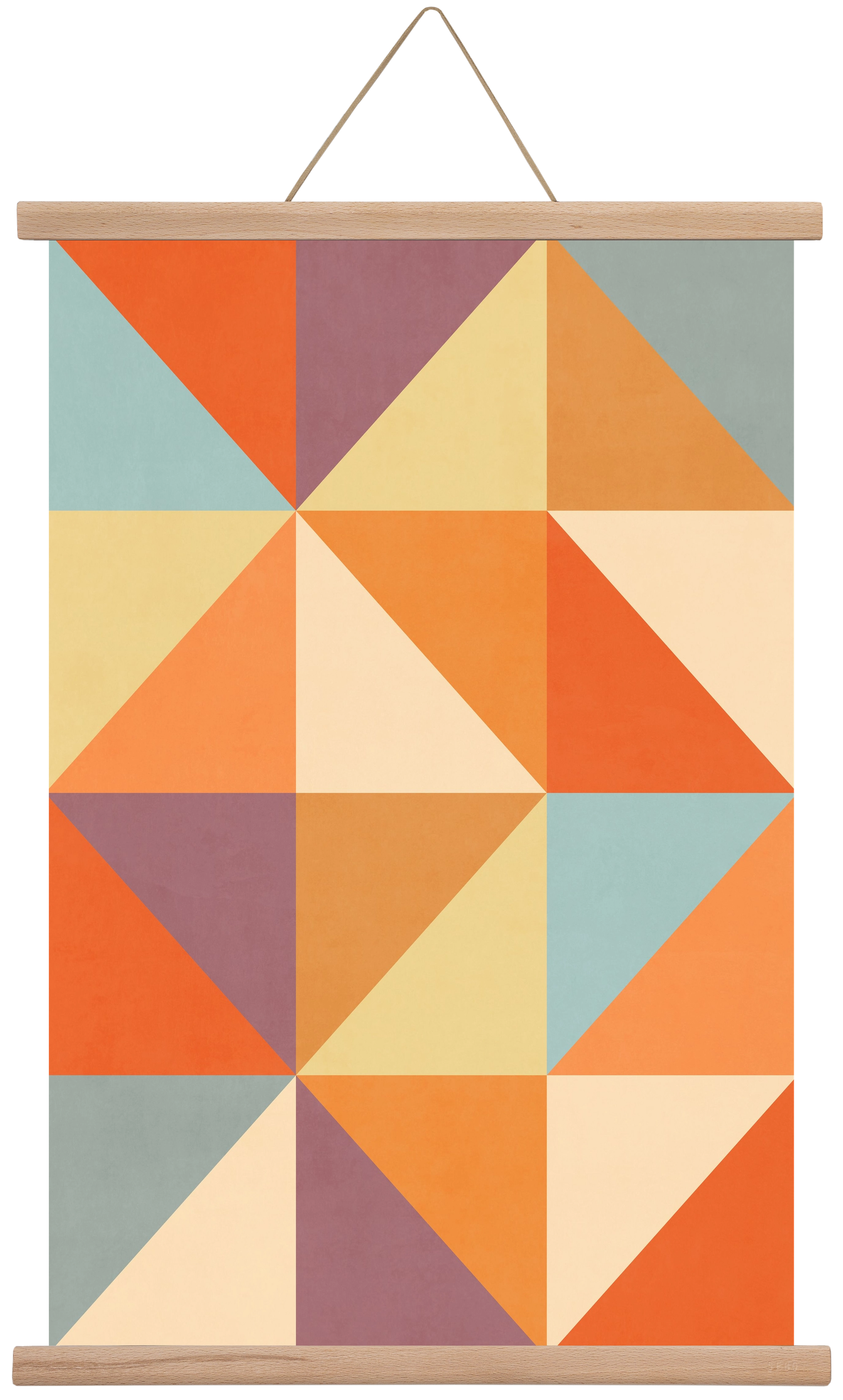 Triangle Composition 05, 40x60 cm (40x60 cm), Tölgy akasztó