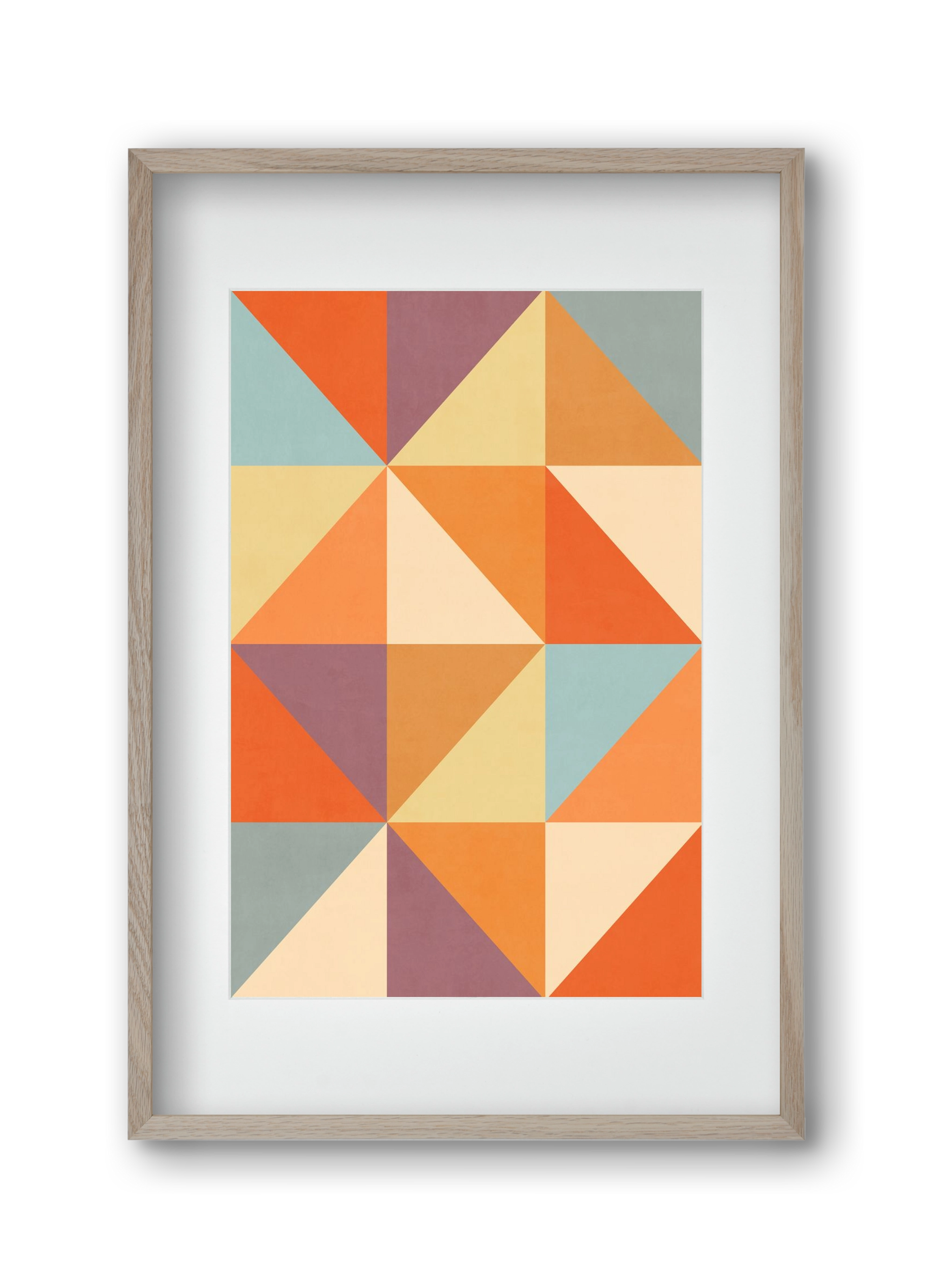 Triangle Composition 05, 30x45 cm (20x30 cm), Tölgy keret, paszpartuval