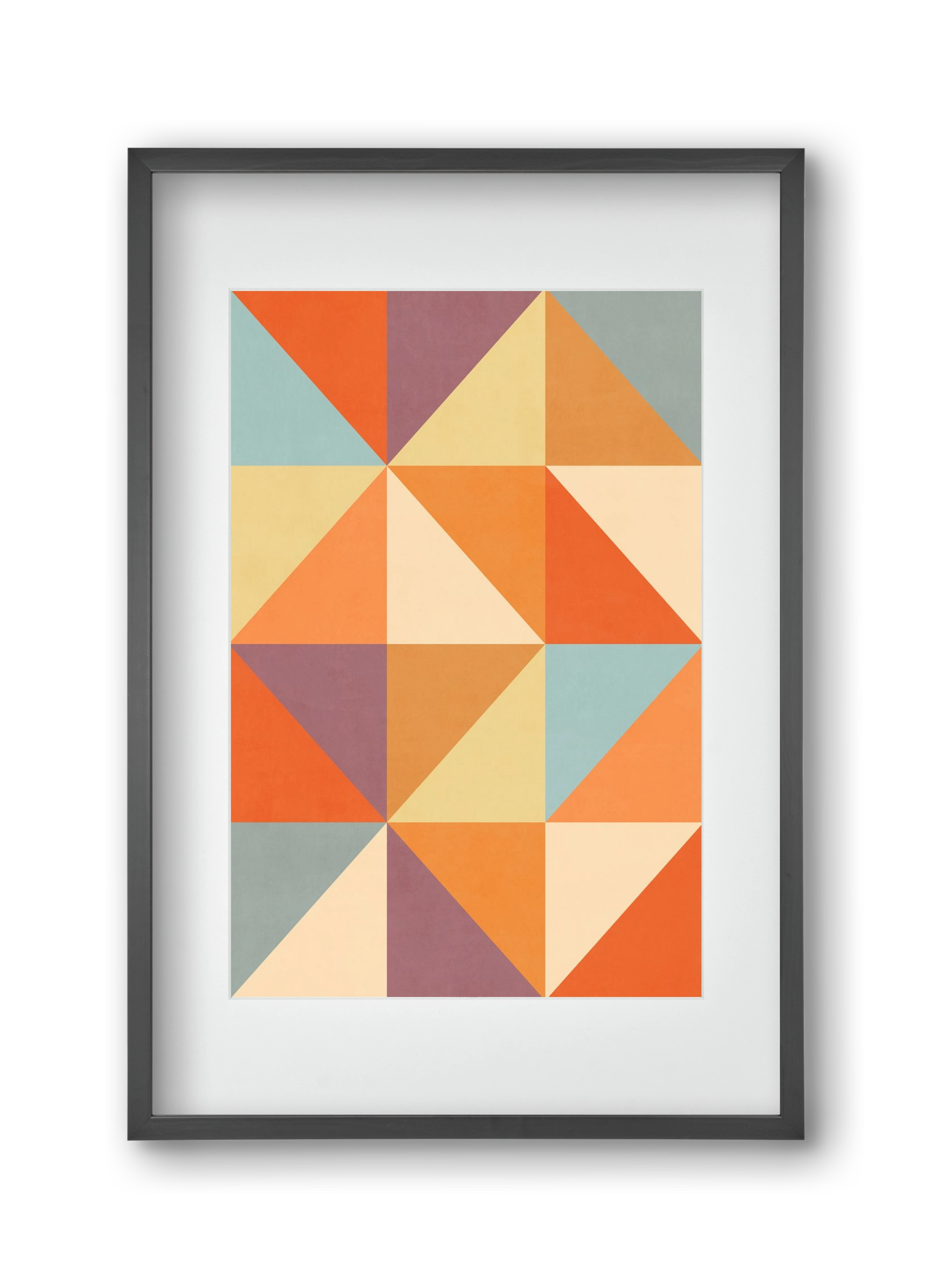 Triangle Composition 05, 30x45 cm (20x30 cm), Fekete keret, paszpartuval