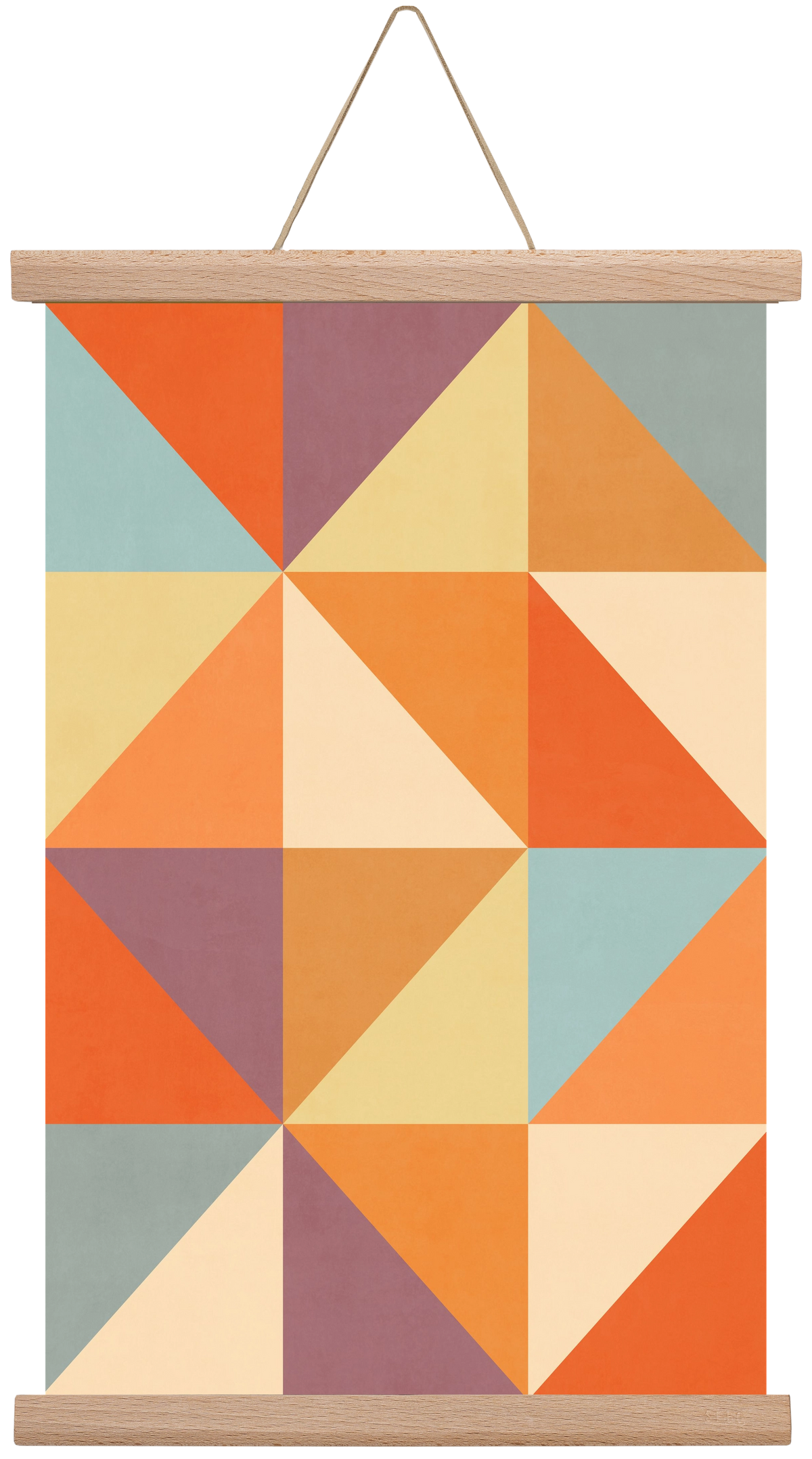 Triangle Composition 05, 30x45 cm (30x45 cm), Tölgy akasztó