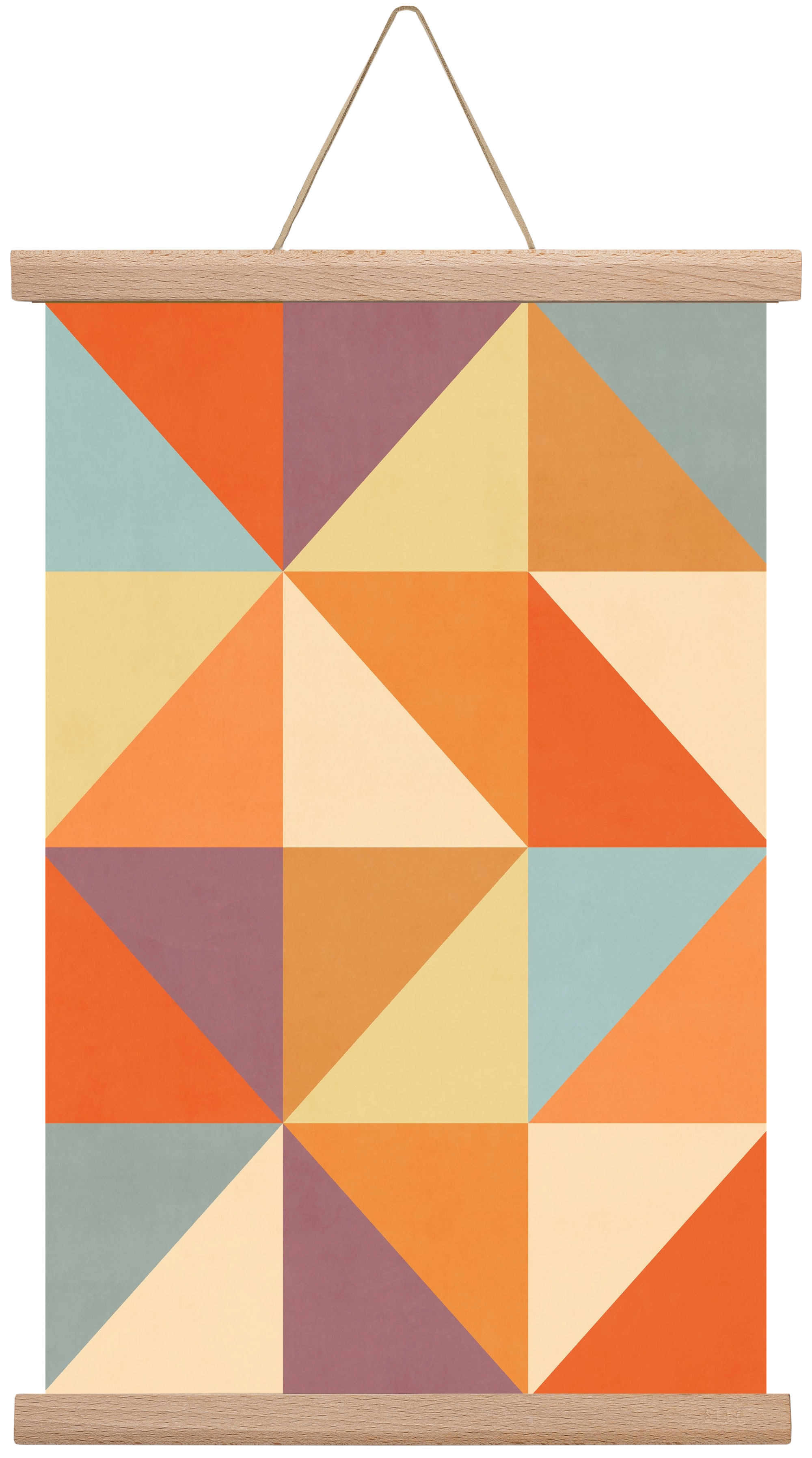 Triangle Composition 05, 30x45 cm (30x45 cm), Tölgy akasztó