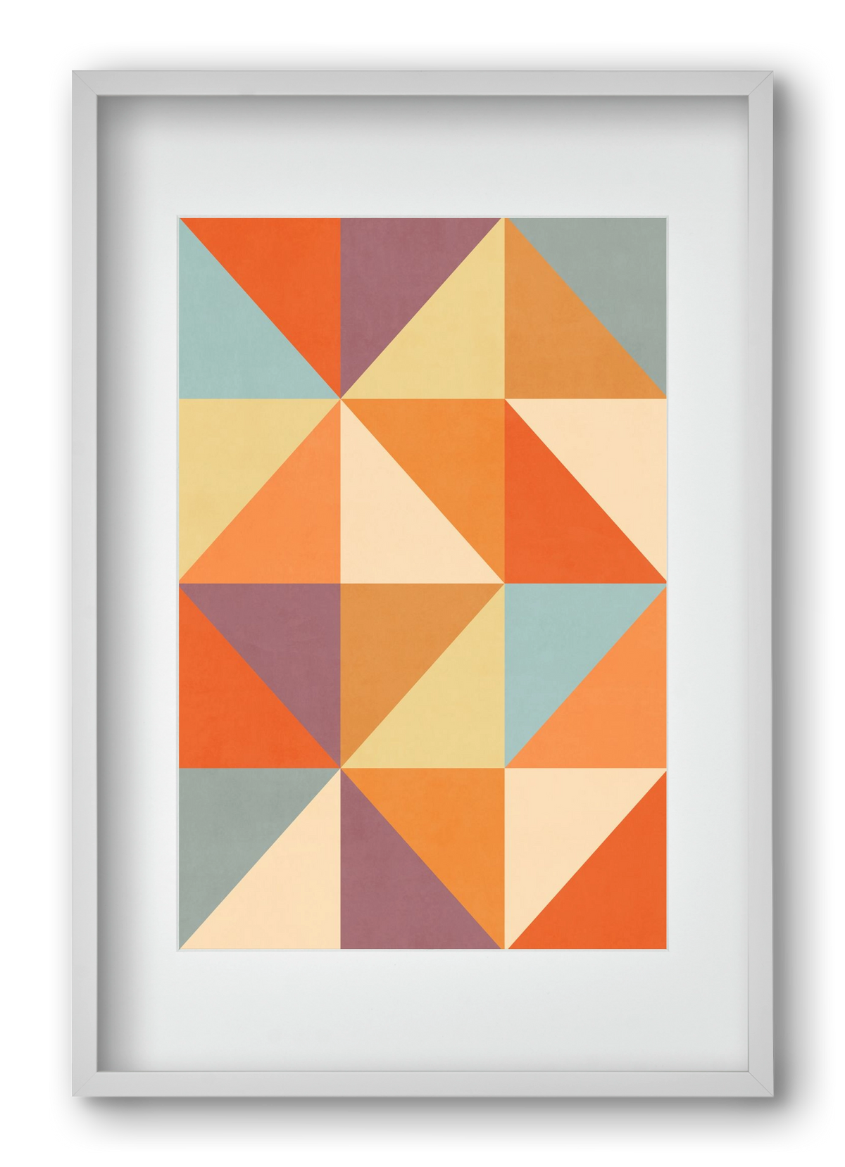 Triangle Composition 05, 40x60 cm (30x45 cm), Fehér keret, paszpartuval