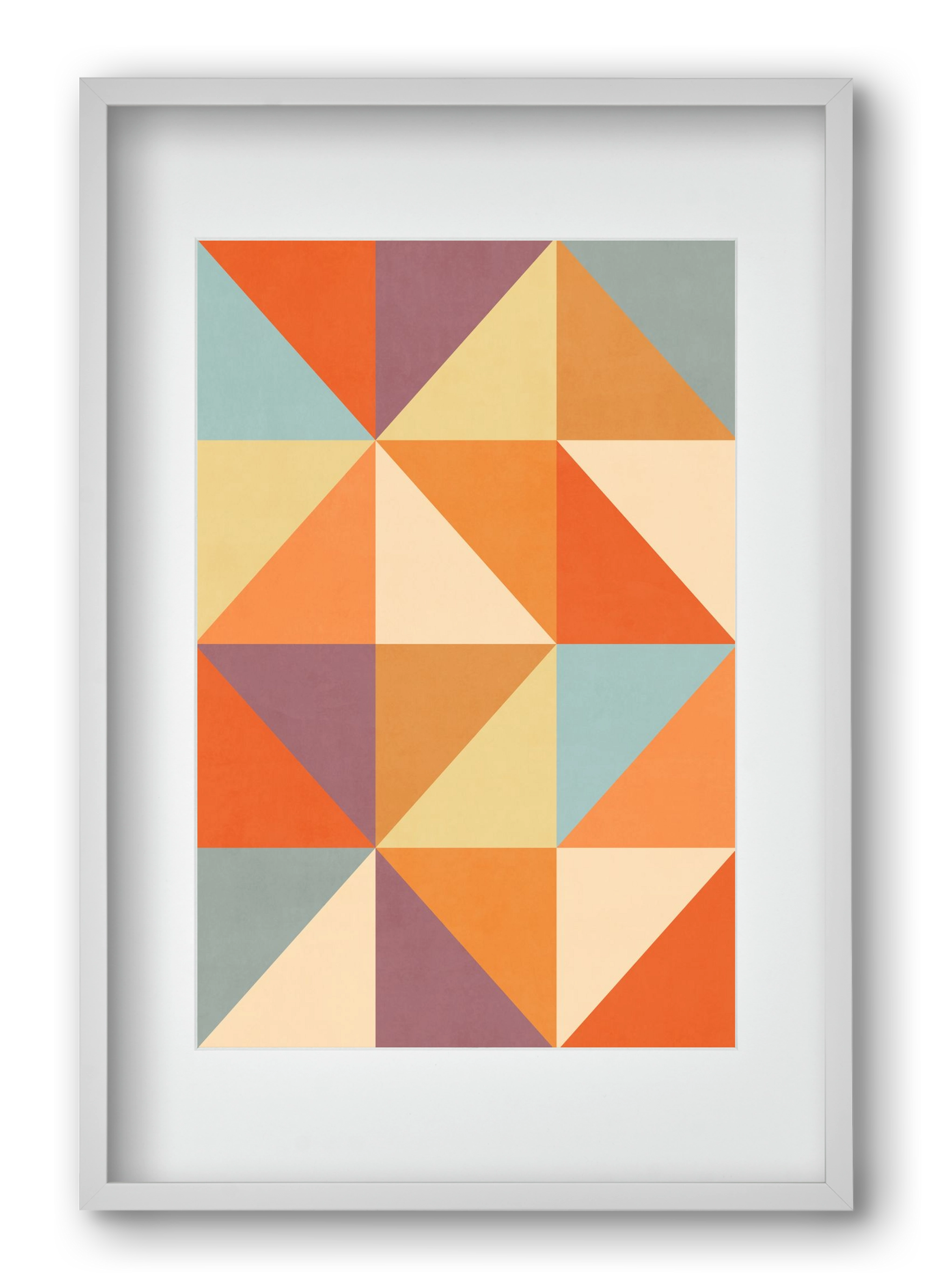 Triangle Composition 05, 40x60 cm (30x45 cm), Fehér keret, paszpartuval