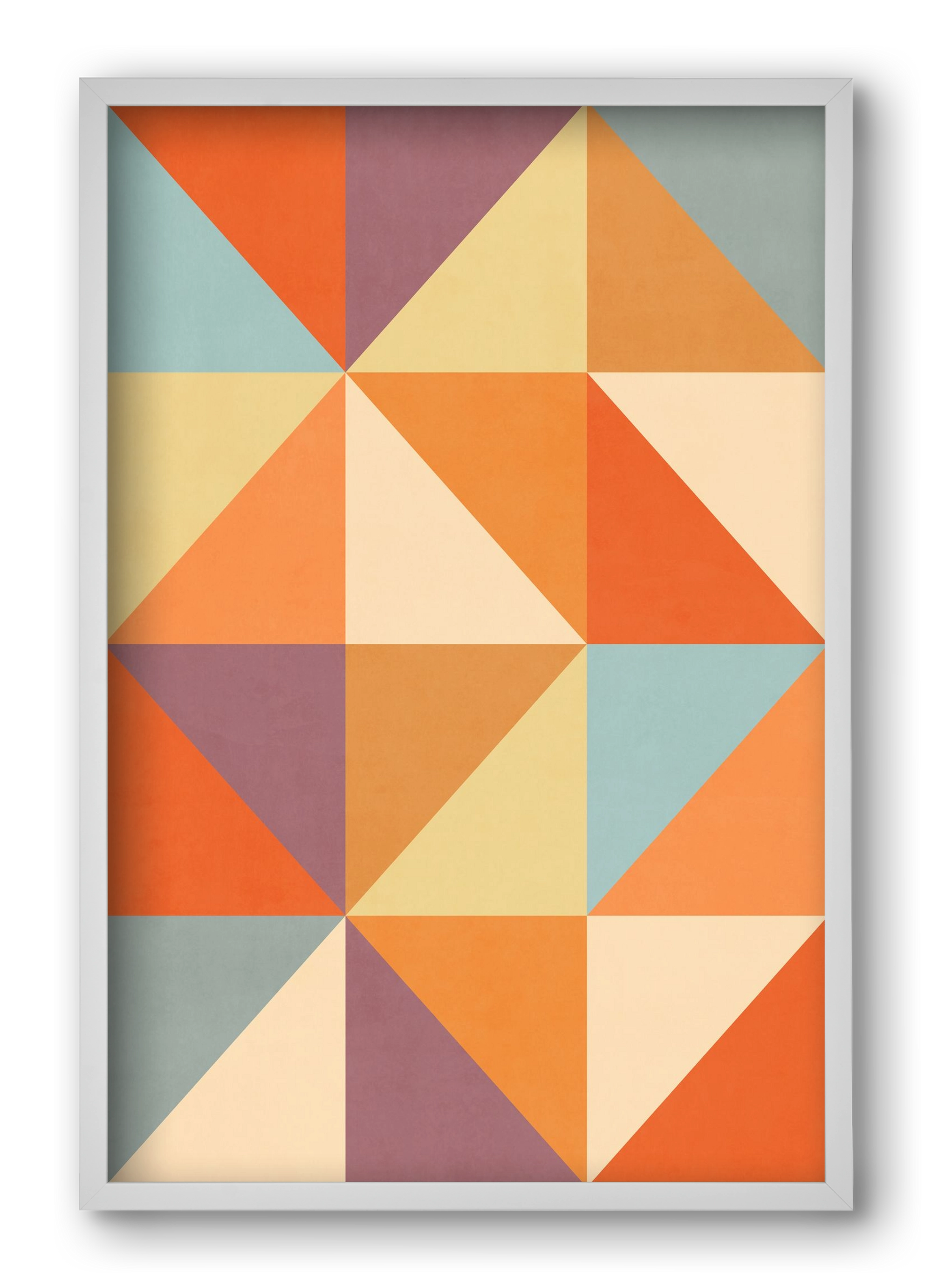 Triangle Composition 05, 40x60 cm (40x60 cm), Fehér keret