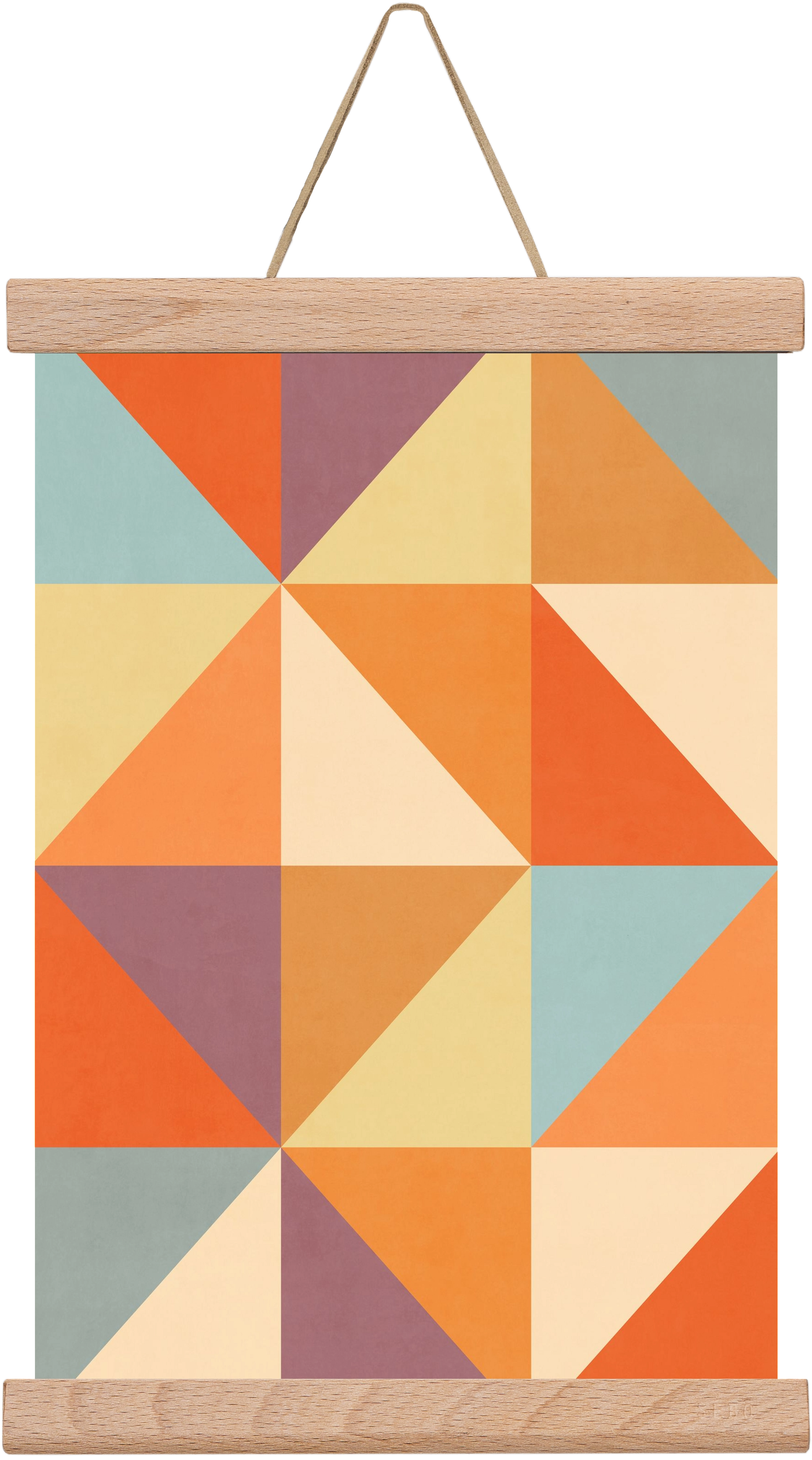 Triangle Composition 05, 20x30 cm (20x30 cm), Tölgy akasztó