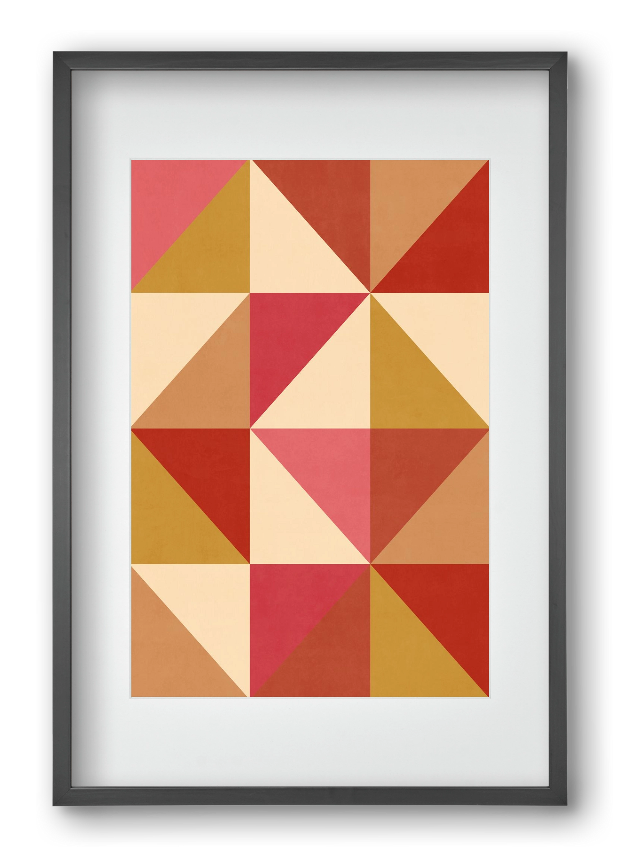 Triangle Composition 06, 40x60 cm (30x45 cm), Fekete keret, paszpartuval