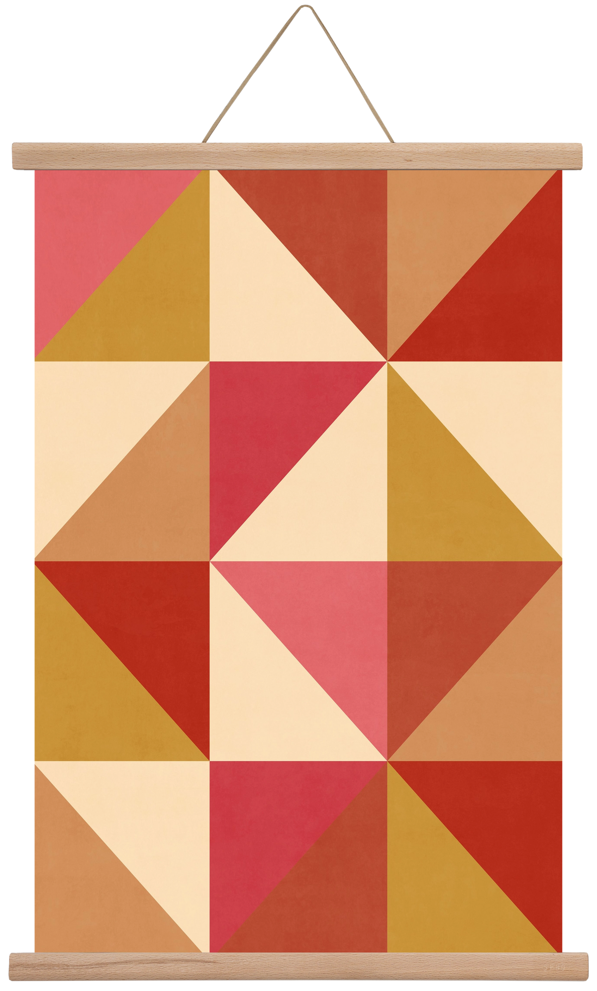 Triangle Composition 06, 40x60 cm (40x60 cm), Tölgy akasztó