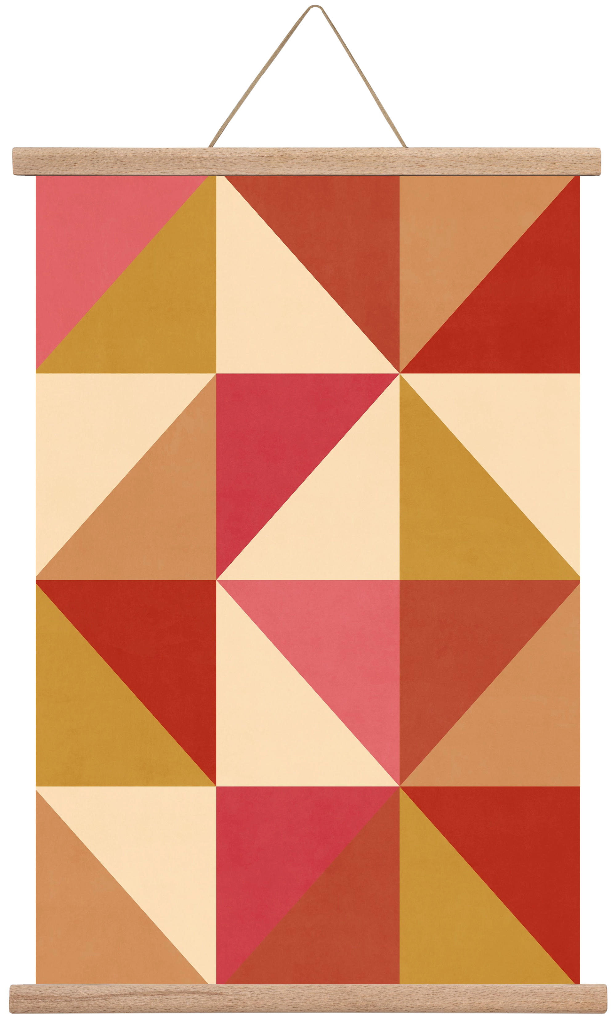 Triangle Composition 06, 40x60 cm (40x60 cm), Tölgy akasztó