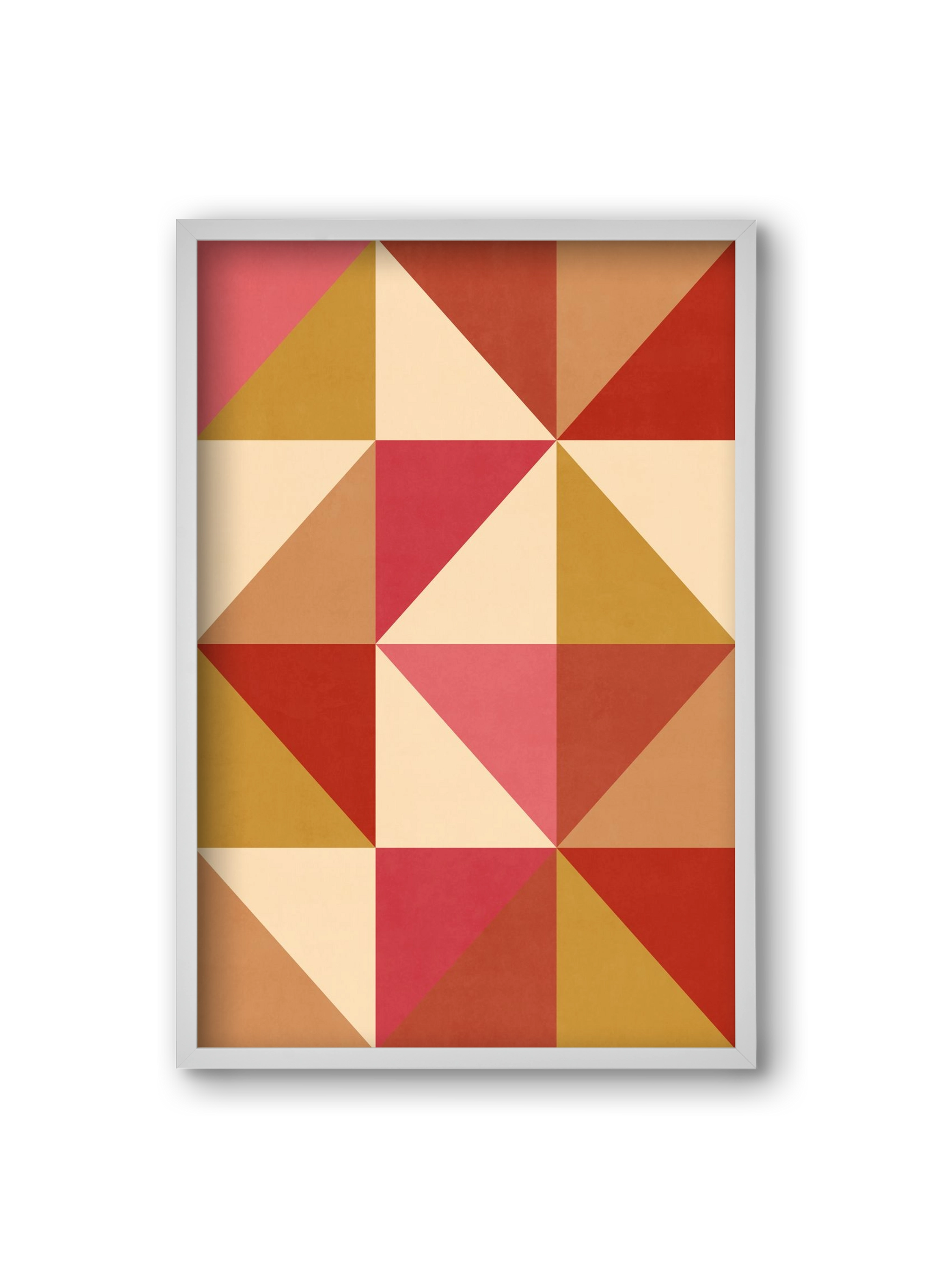 Triangle Composition 06, 20x30 cm (20x30 cm), Fehér keret