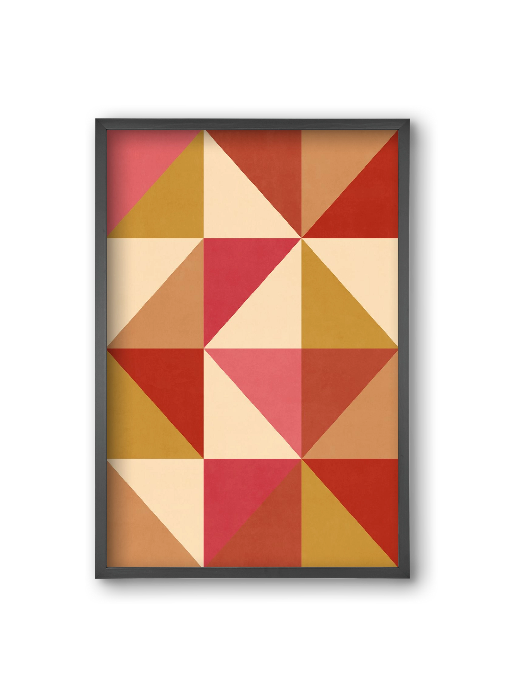 Triangle Composition 06, 20x30 cm (20x30 cm), Fekete keret