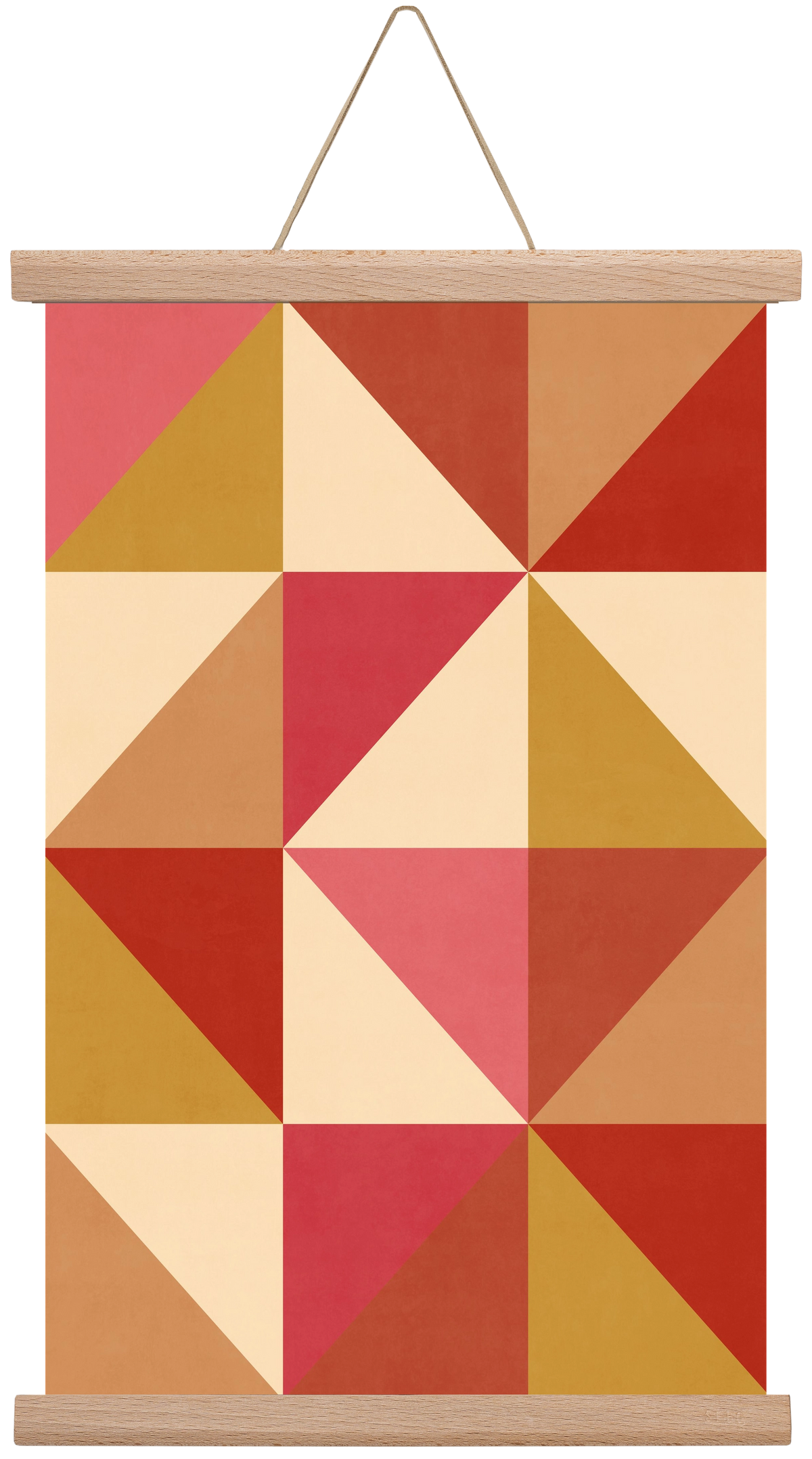 Triangle Composition 06, 30x45 cm (30x45 cm), Tölgy akasztó