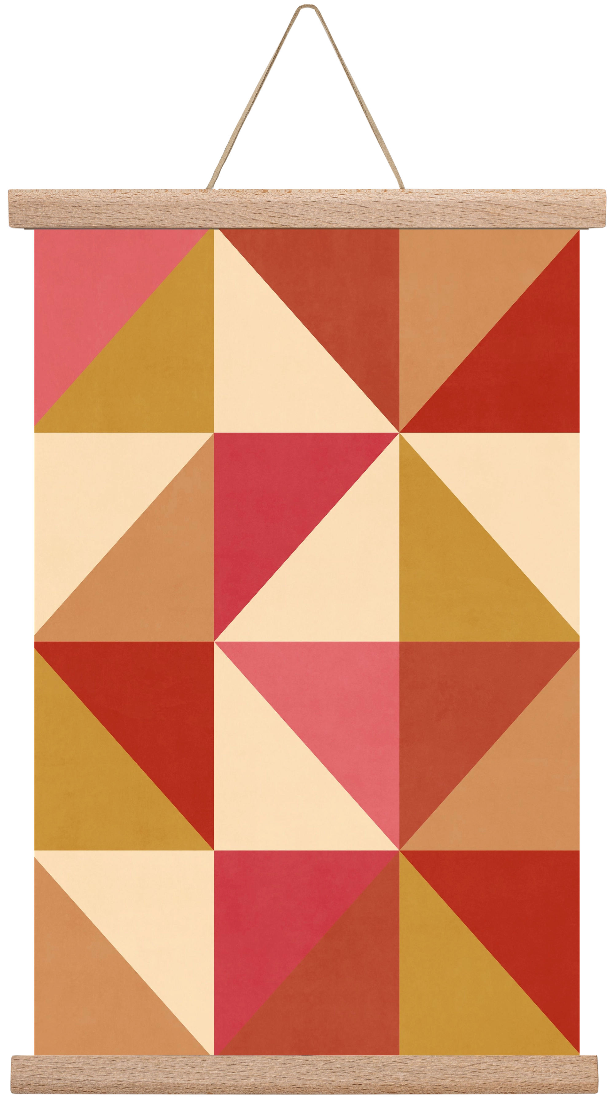 Triangle Composition 06, 30x45 cm (30x45 cm), Tölgy akasztó