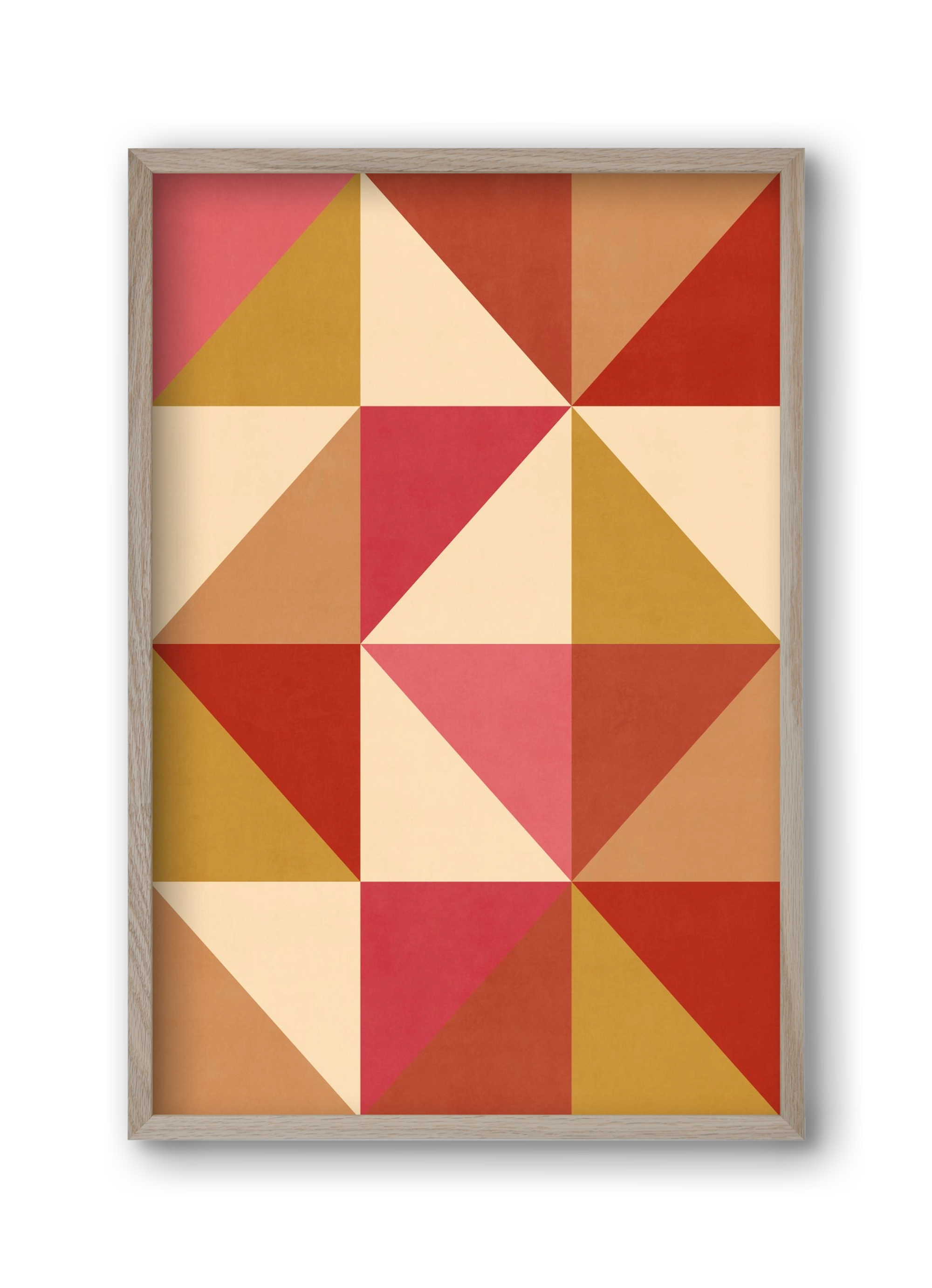 Triangle Composition 06, 30x45 cm (30x45 cm), Tölgy keret
