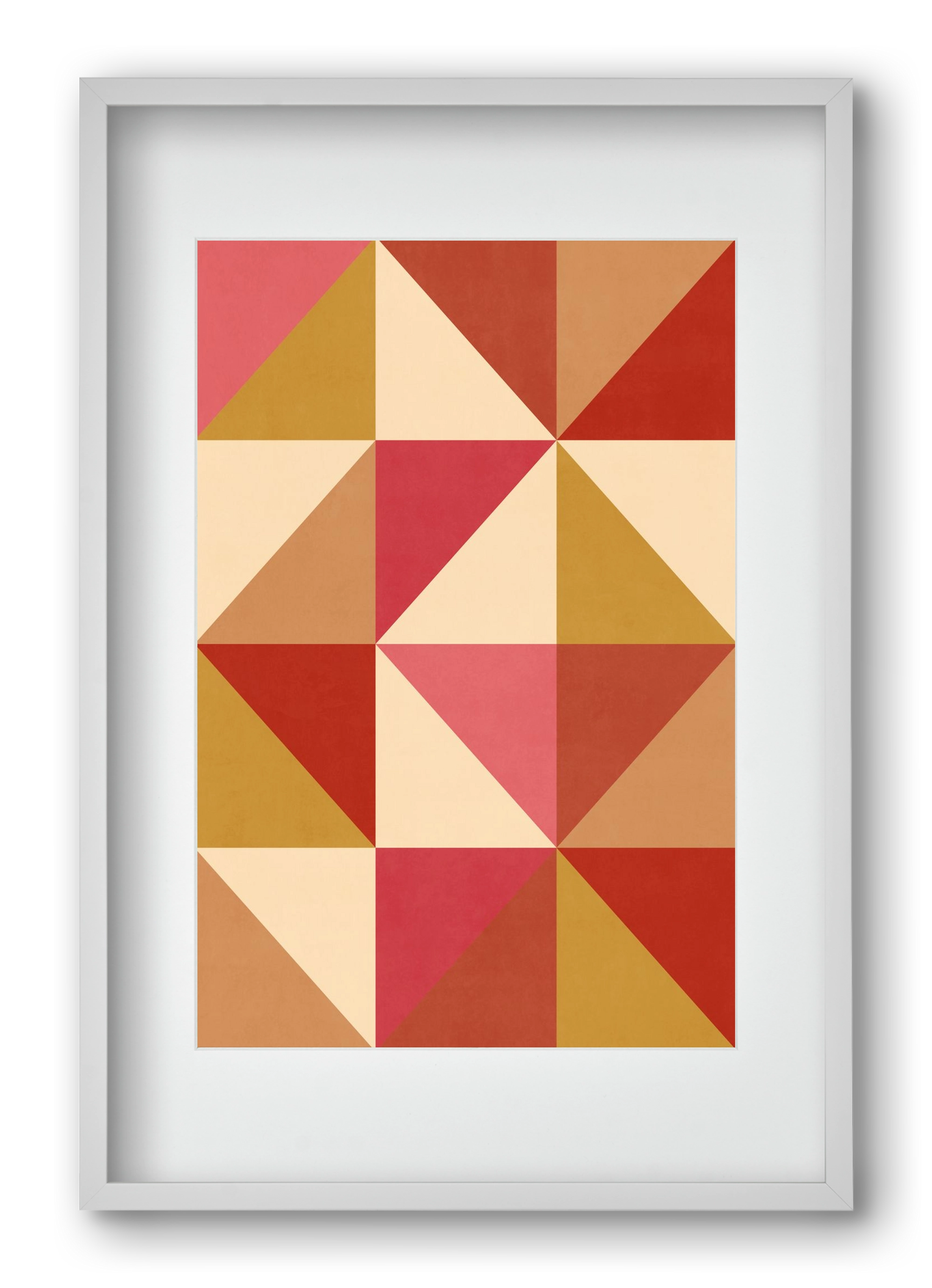 Triangle Composition 06, 40x60 cm (30x45 cm), Fehér keret, paszpartuval