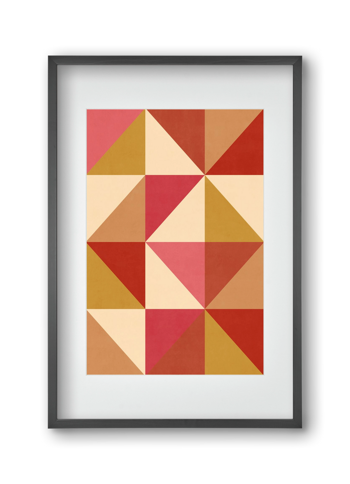 Triangle Composition 06, 30x45 cm (20x30 cm), Fekete keret, paszpartuval