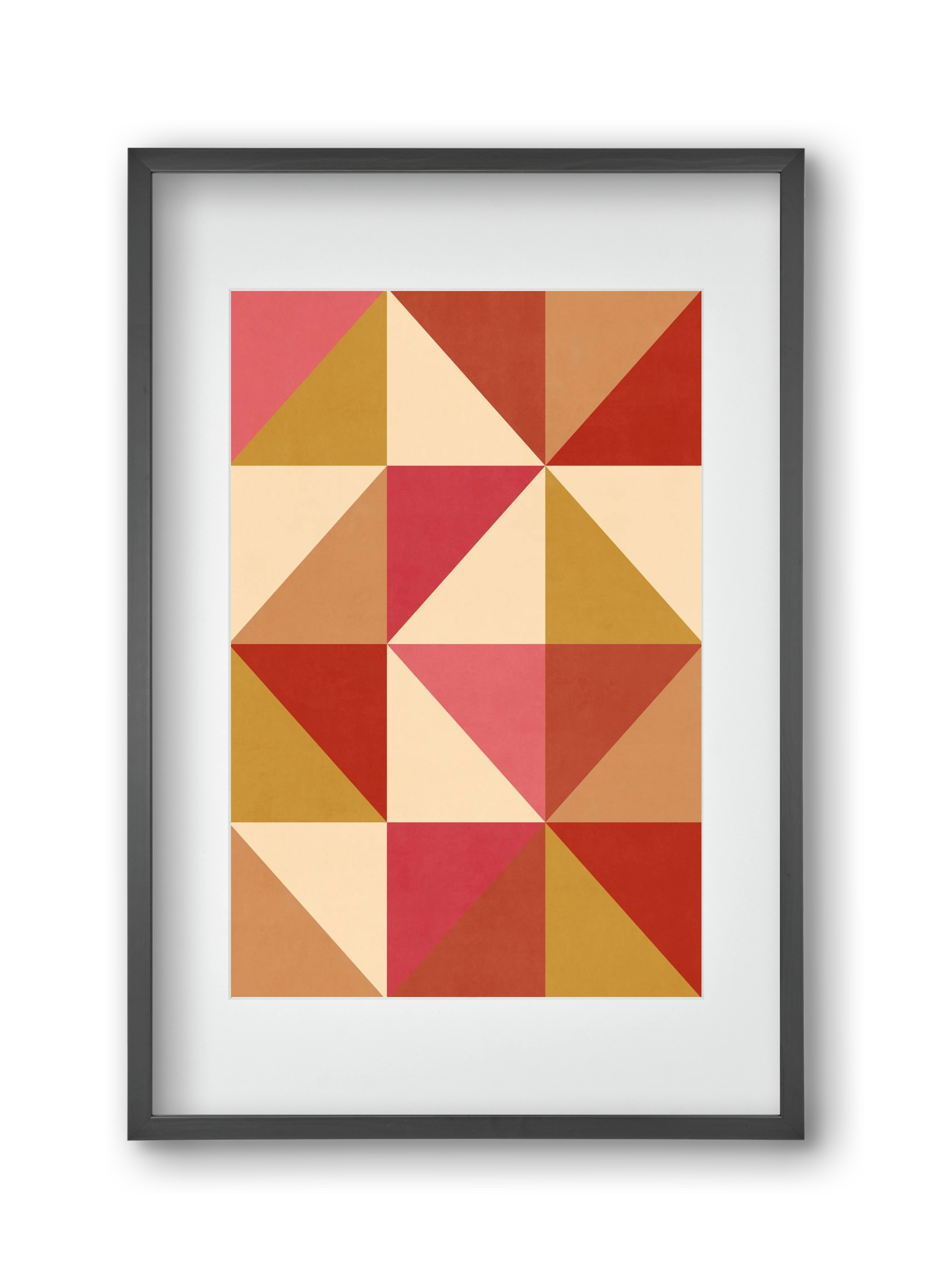 Triangle Composition 06, 30x45 cm (20x30 cm), Fekete keret, paszpartuval