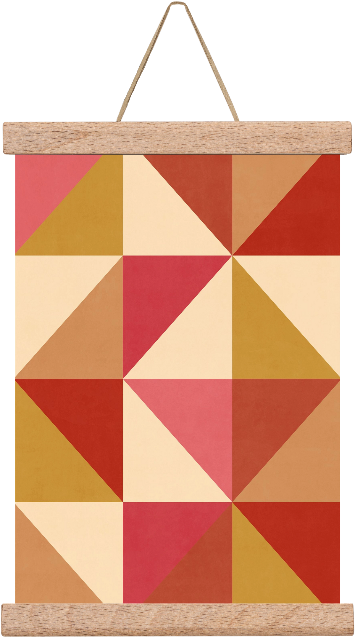 Triangle Composition 06, 20x30 cm (20x30 cm), Tölgy akasztó