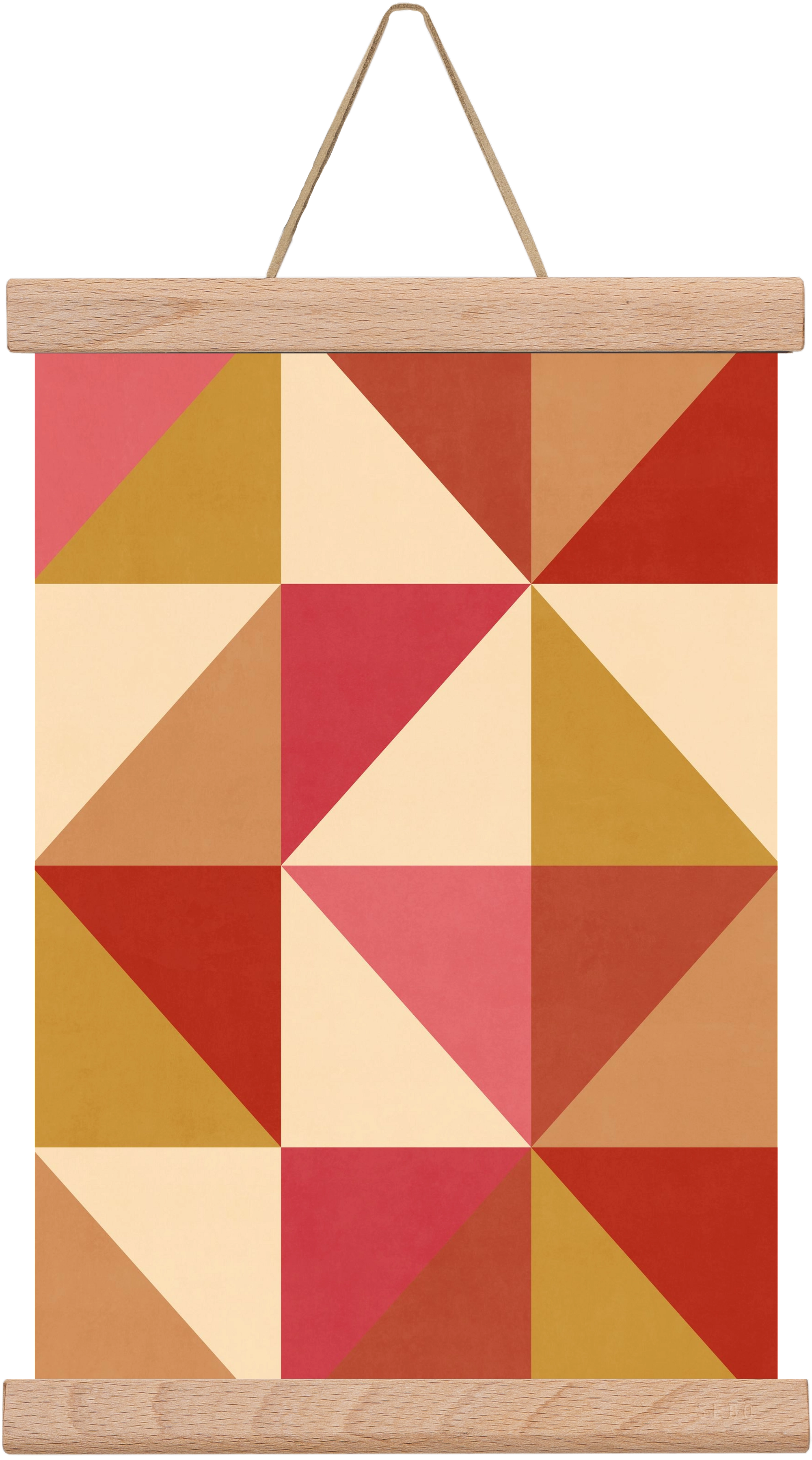 Triangle Composition 06, 20x30 cm (20x30 cm), Tölgy akasztó