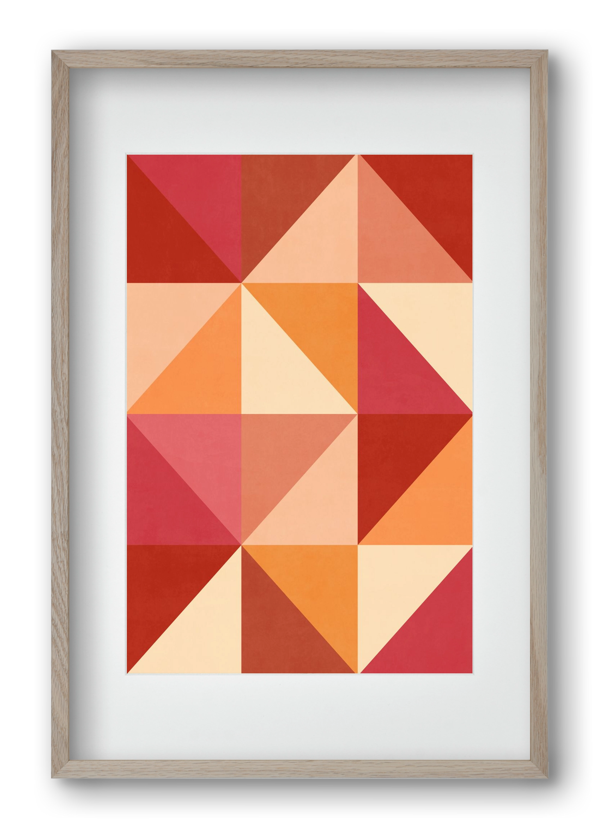 Triangle Composition 07, 40x60 cm (30x45 cm), Tölgy keret, paszpartuval