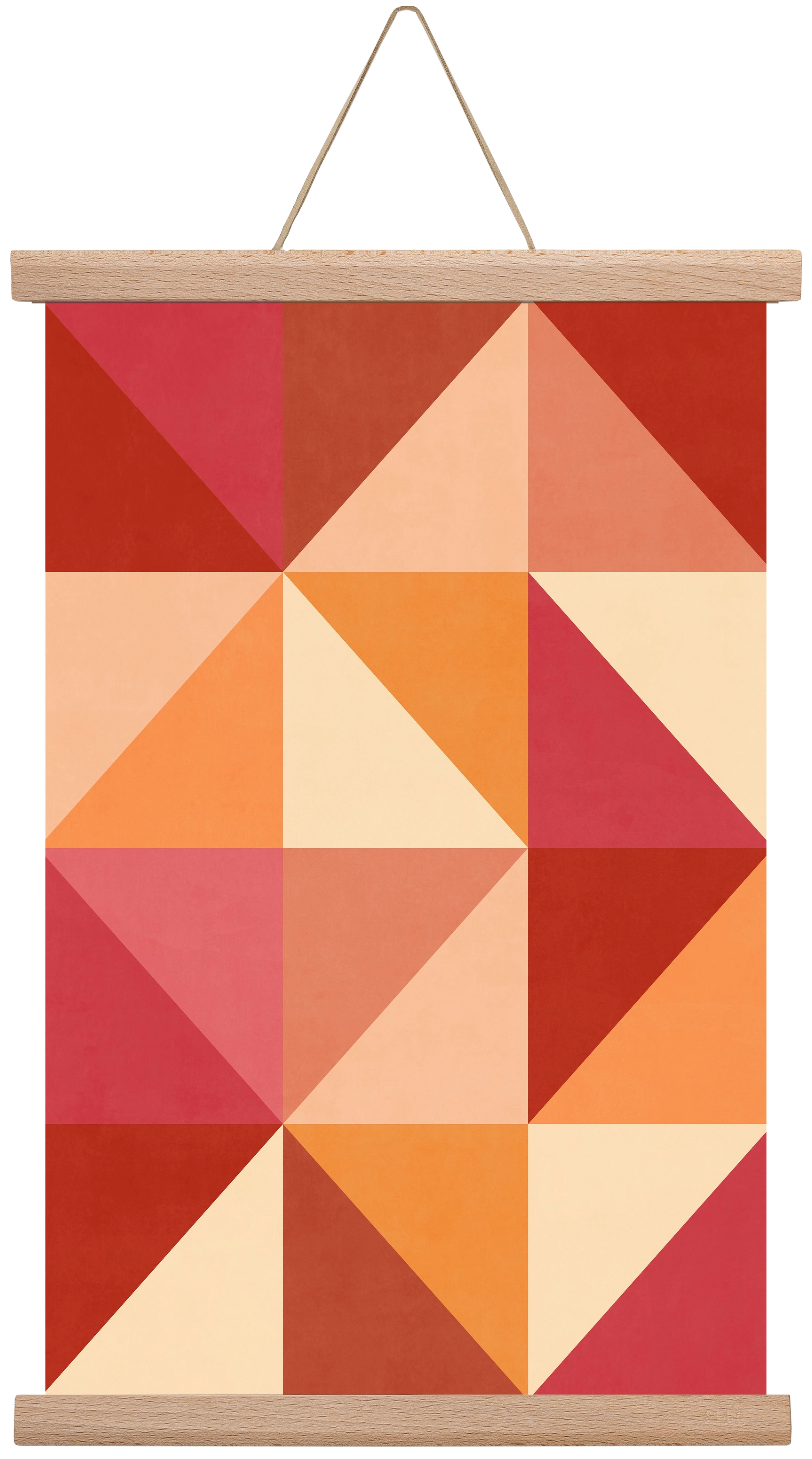 Triangle Composition 07, 30x45 cm (30x45 cm), Tölgy akasztó