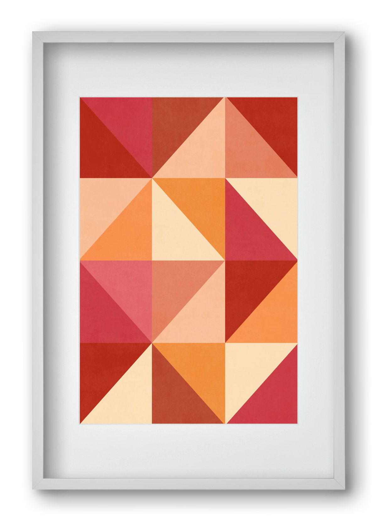 Triangle Composition 07, 40x60 cm (30x45 cm), Fehér keret, paszpartuval