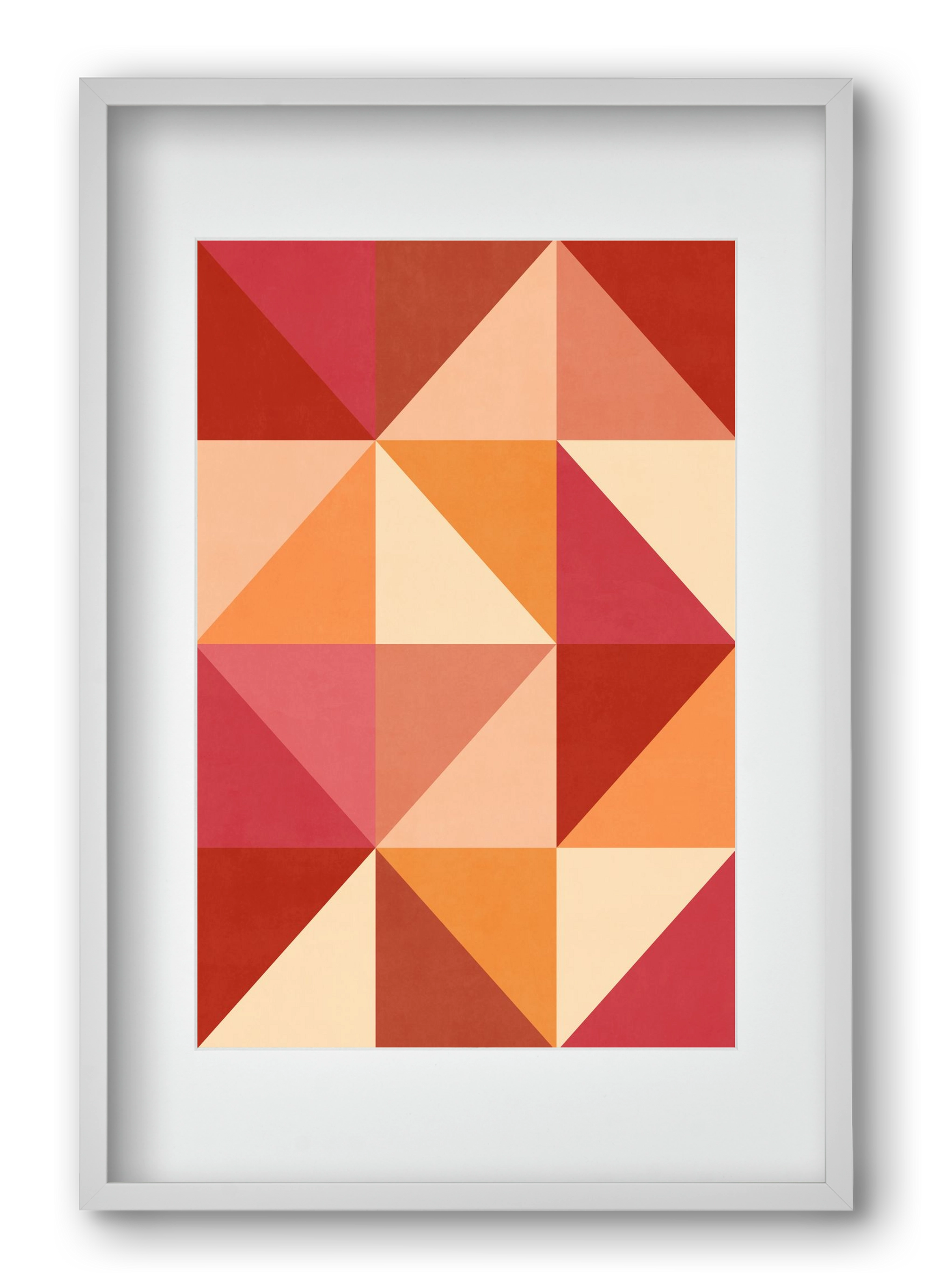 Triangle Composition 07, 40x60 cm (30x45 cm), Fehér keret, paszpartuval