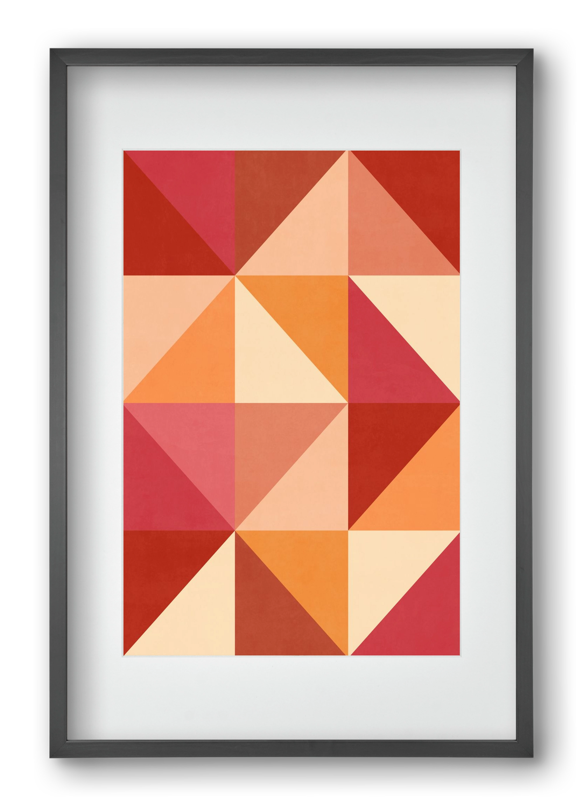 Triangle Composition 07, 40x60 cm (30x45 cm), Fekete keret, paszpartuval