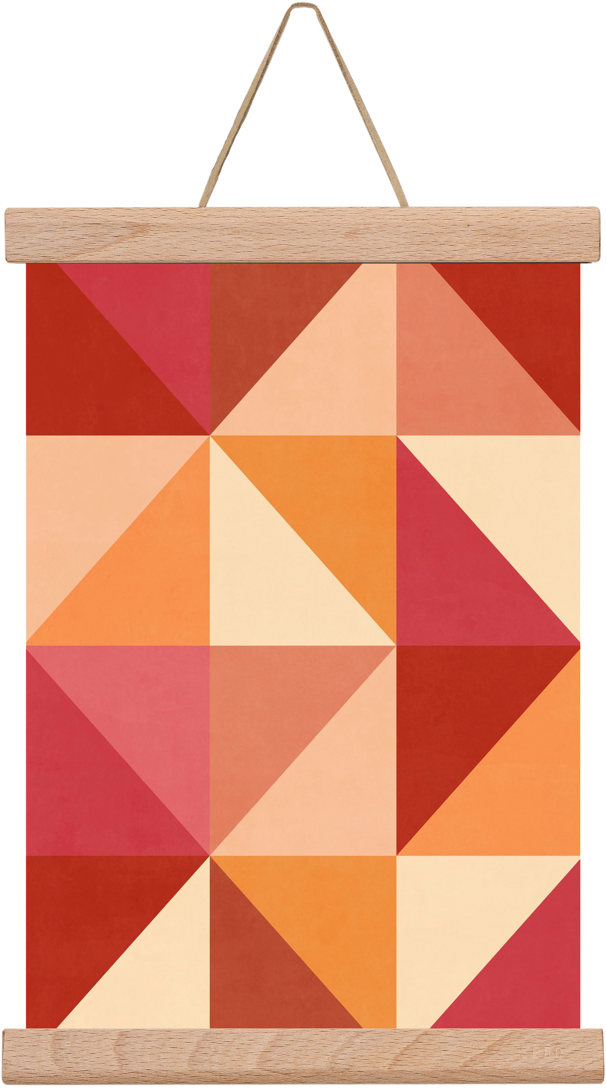 Triangle Composition 07, 20x30 cm (20x30 cm), Tölgy akasztó