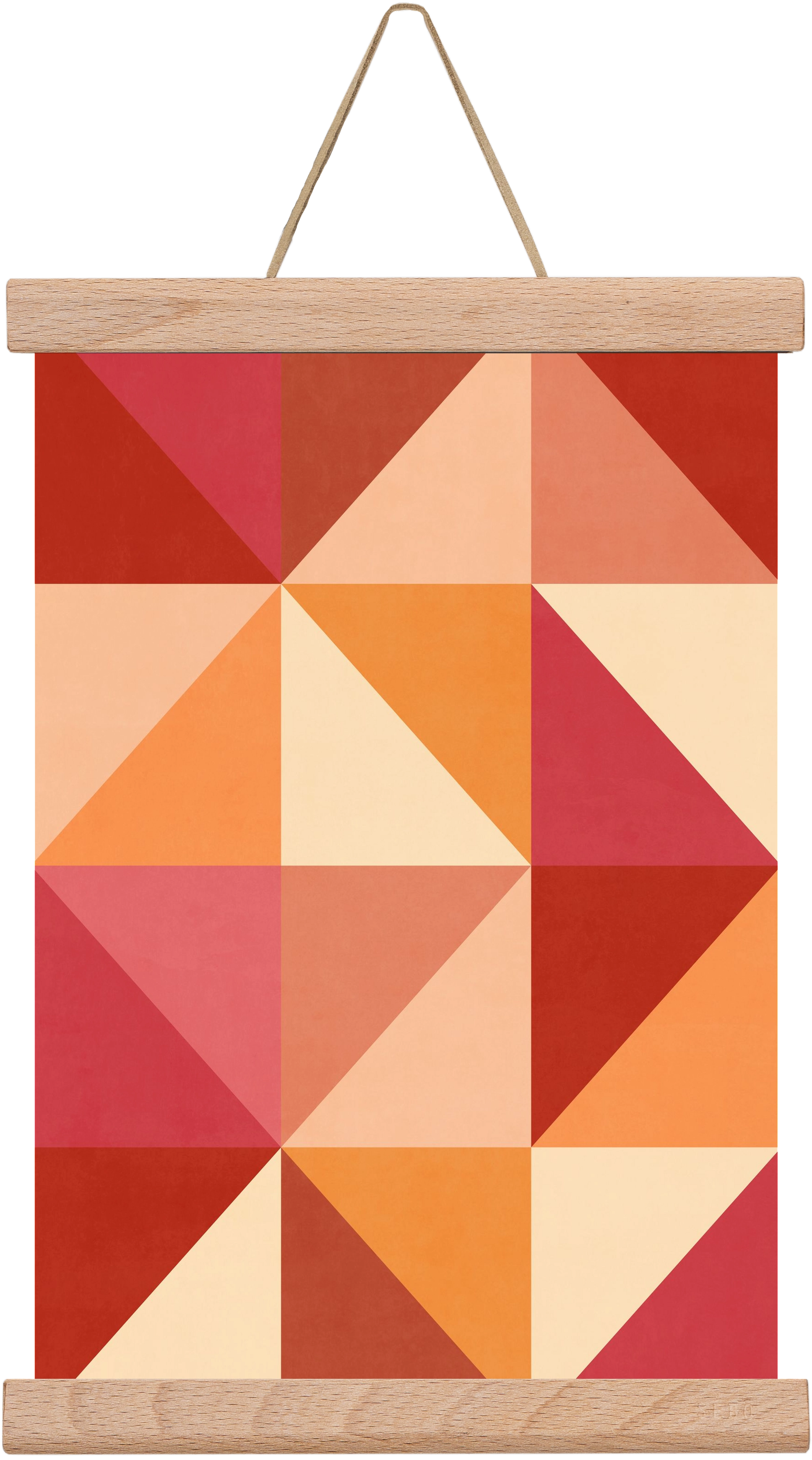 Triangle Composition 07, 20x30 cm (20x30 cm), Tölgy akasztó