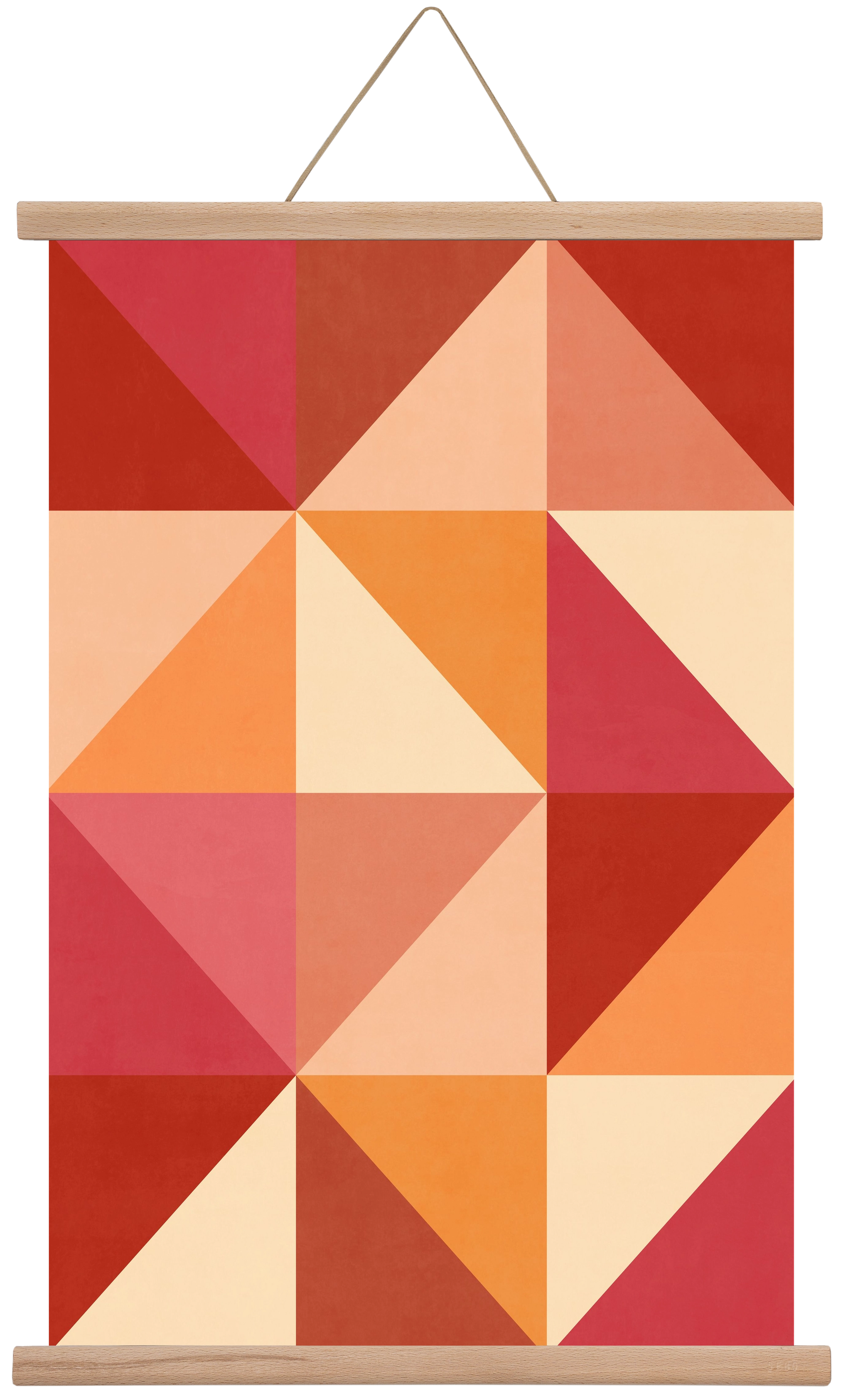Triangle Composition 07, 40x60 cm (40x60 cm), Tölgy akasztó