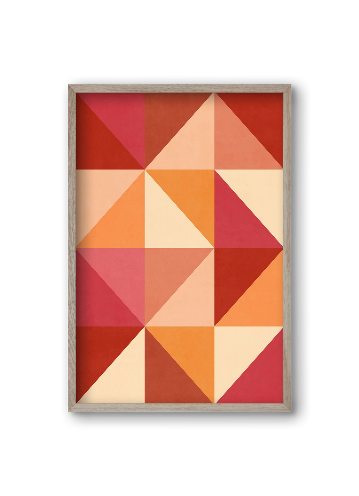 Triangle Composition 07, 20x30 cm (20x30 cm), Tölgy keret