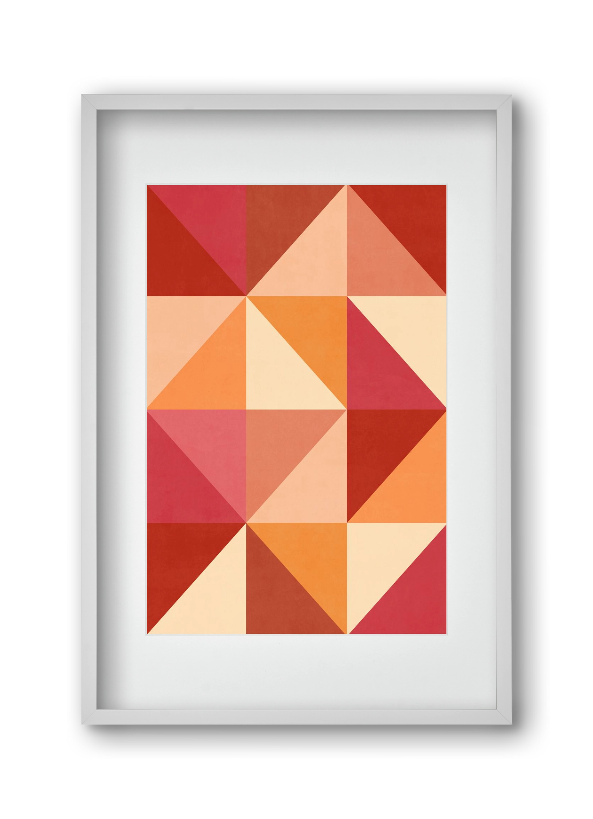 Triangle Composition 07, 30x45 cm (20x30 cm), Fehér keret, paszpartuval