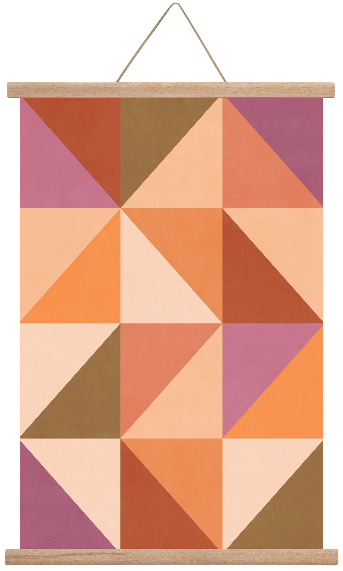 Triangle Composition 08, 40x60 cm (40x60 cm), Tölgy akasztó