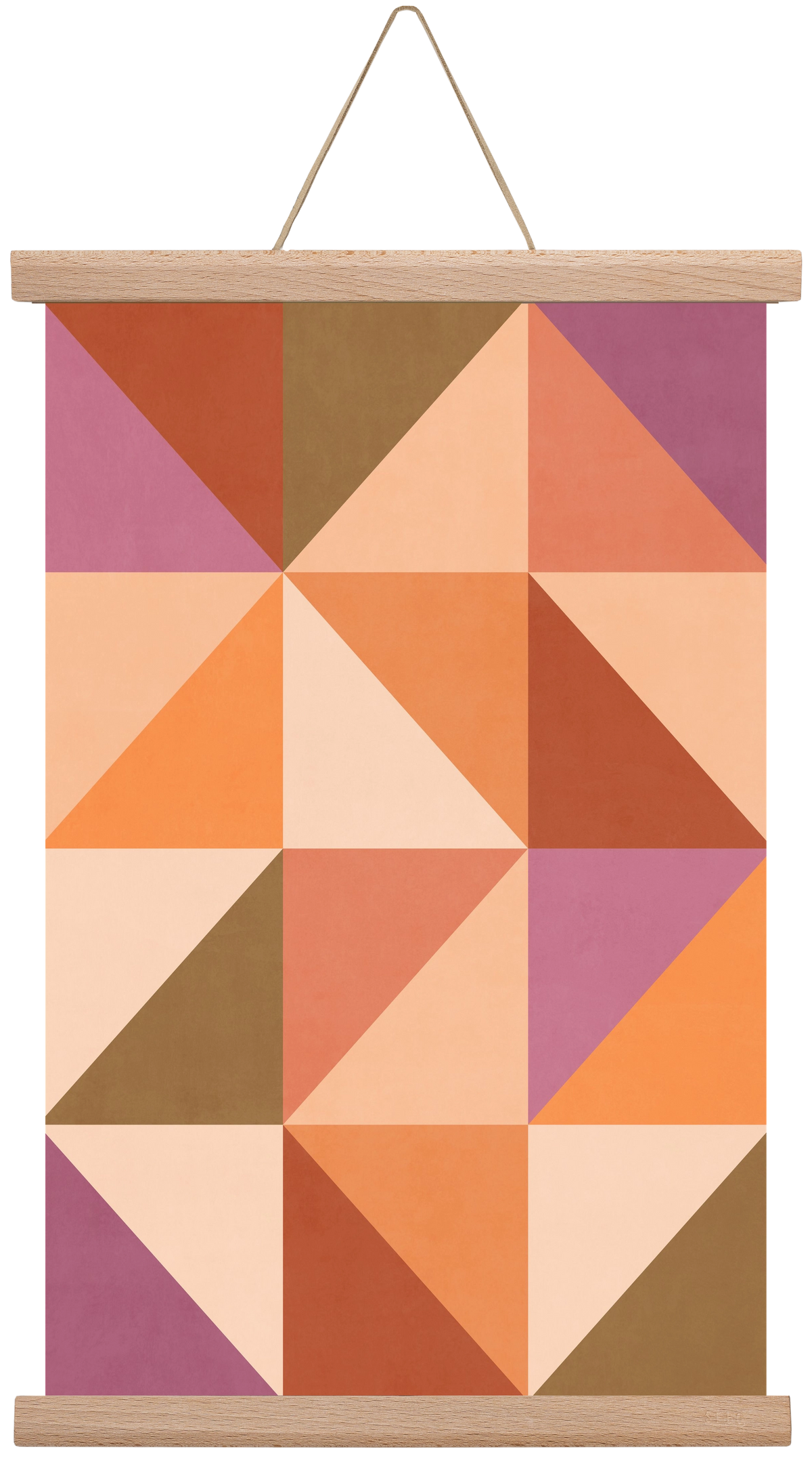 Triangle Composition 08, 30x45 cm (30x45 cm), Tölgy akasztó