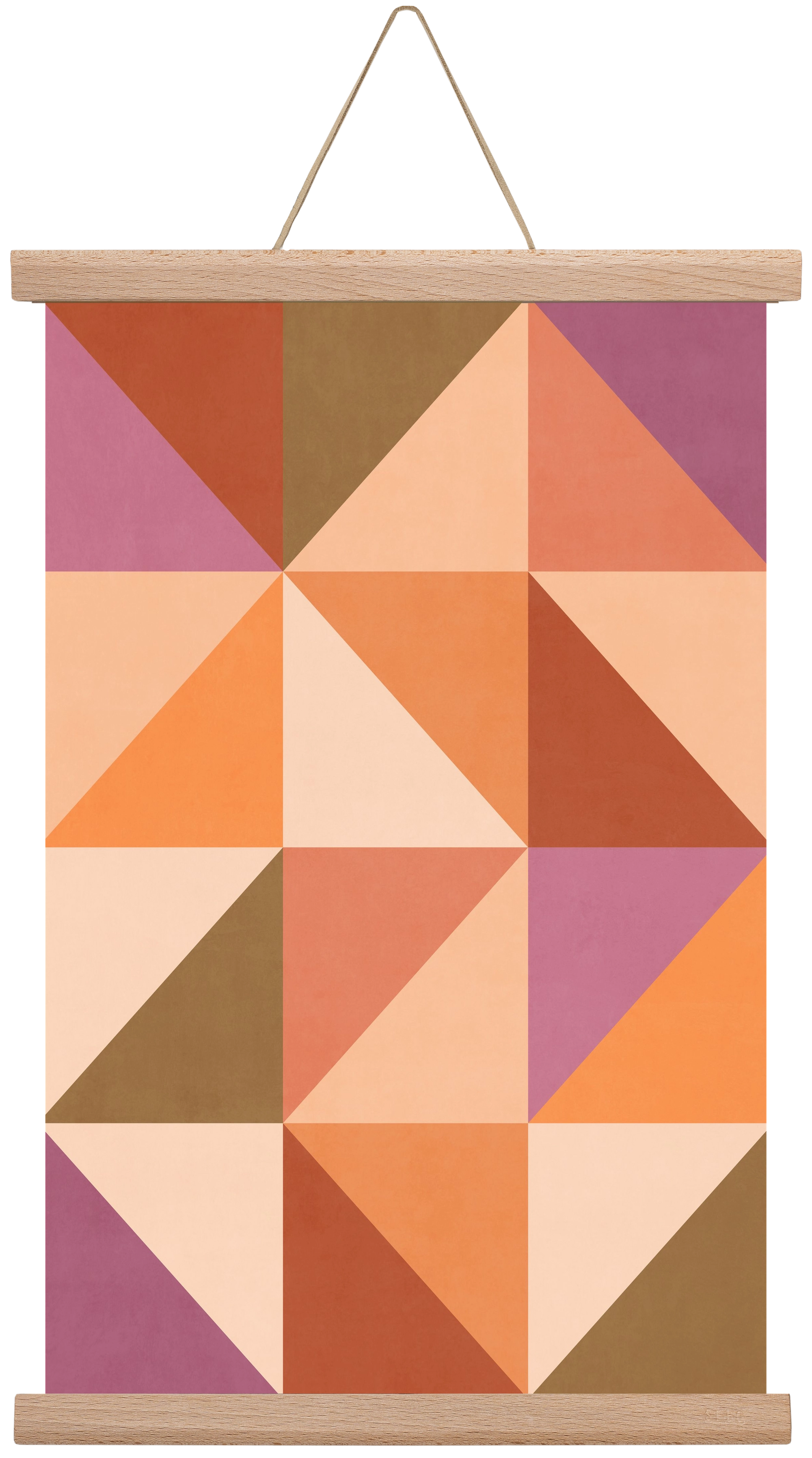 Triangle Composition 08, 30x45 cm (30x45 cm), Tölgy akasztó