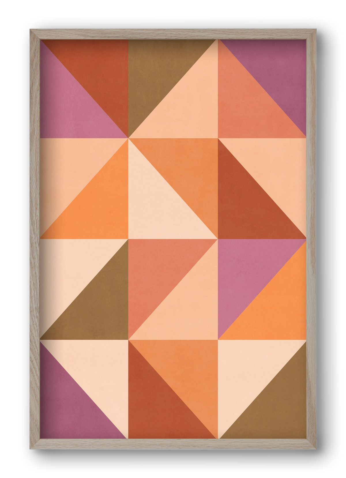 Triangle Composition 08, 40x60 cm (40x60 cm), Tölgy keret