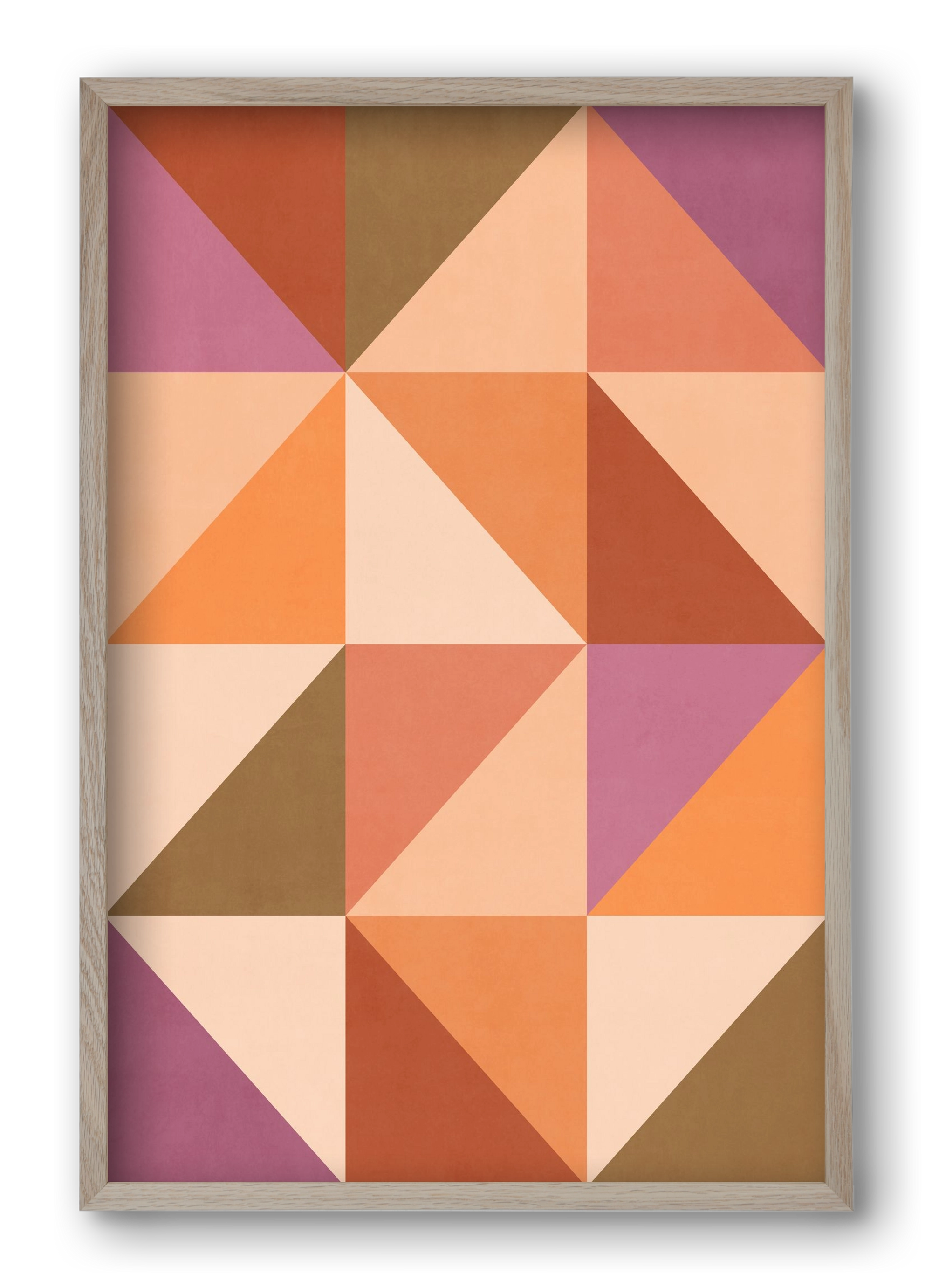 Triangle Composition 08, 40x60 cm (40x60 cm), Tölgy keret