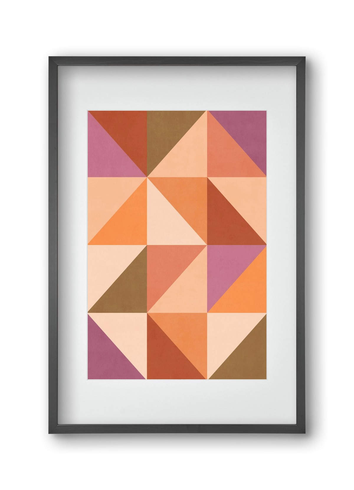 Triangle Composition 08, 30x45 cm (20x30 cm), Fekete keret, paszpartuval