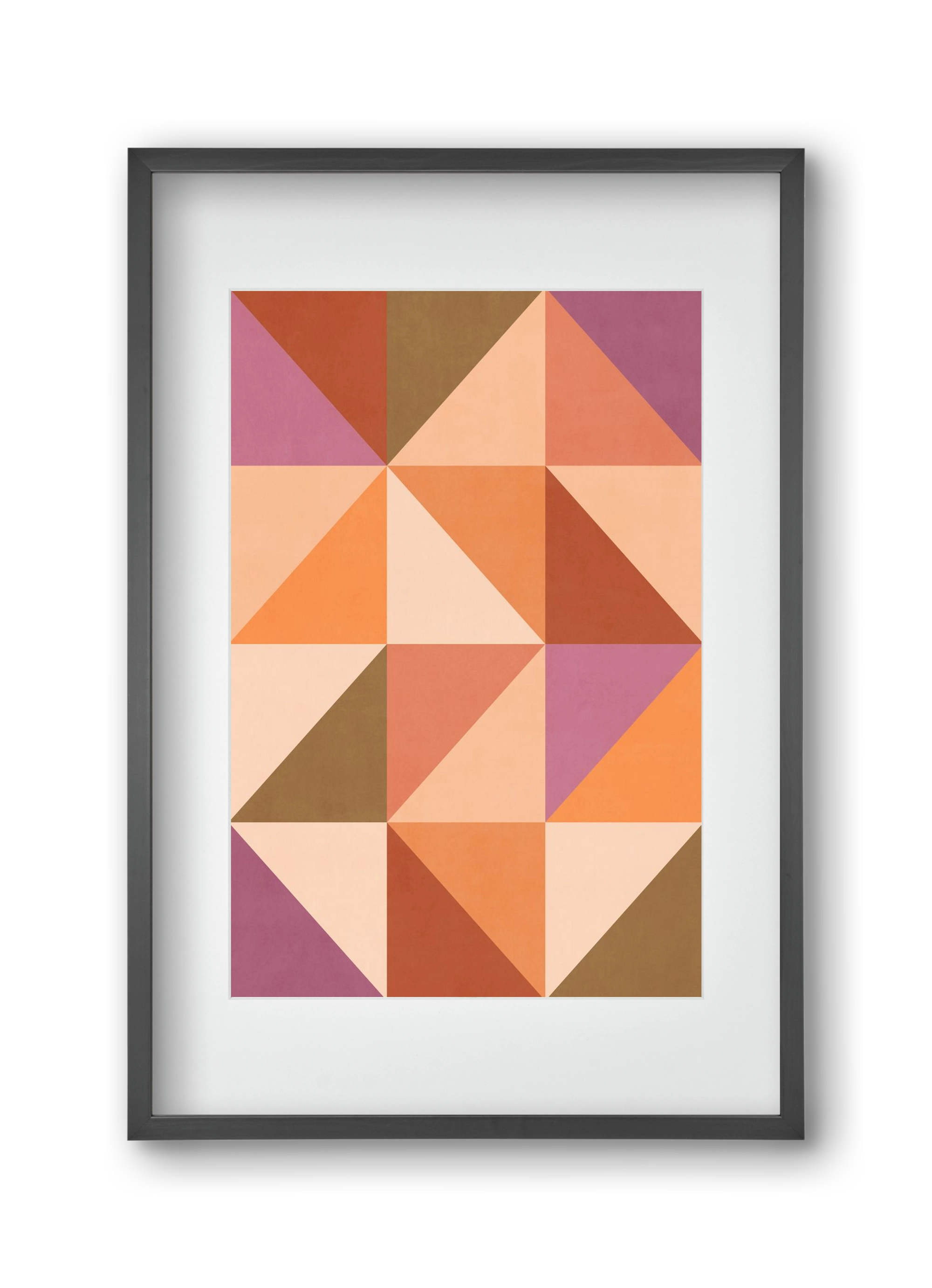 Triangle Composition 08, 30x45 cm (20x30 cm), Fekete keret, paszpartuval