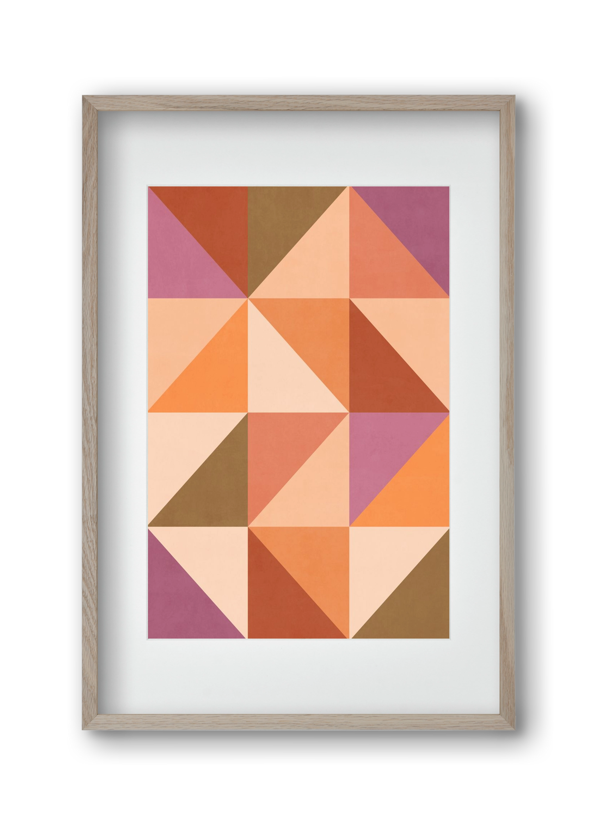 Triangle Composition 08, 30x45 cm (20x30 cm), Tölgy keret, paszpartuval