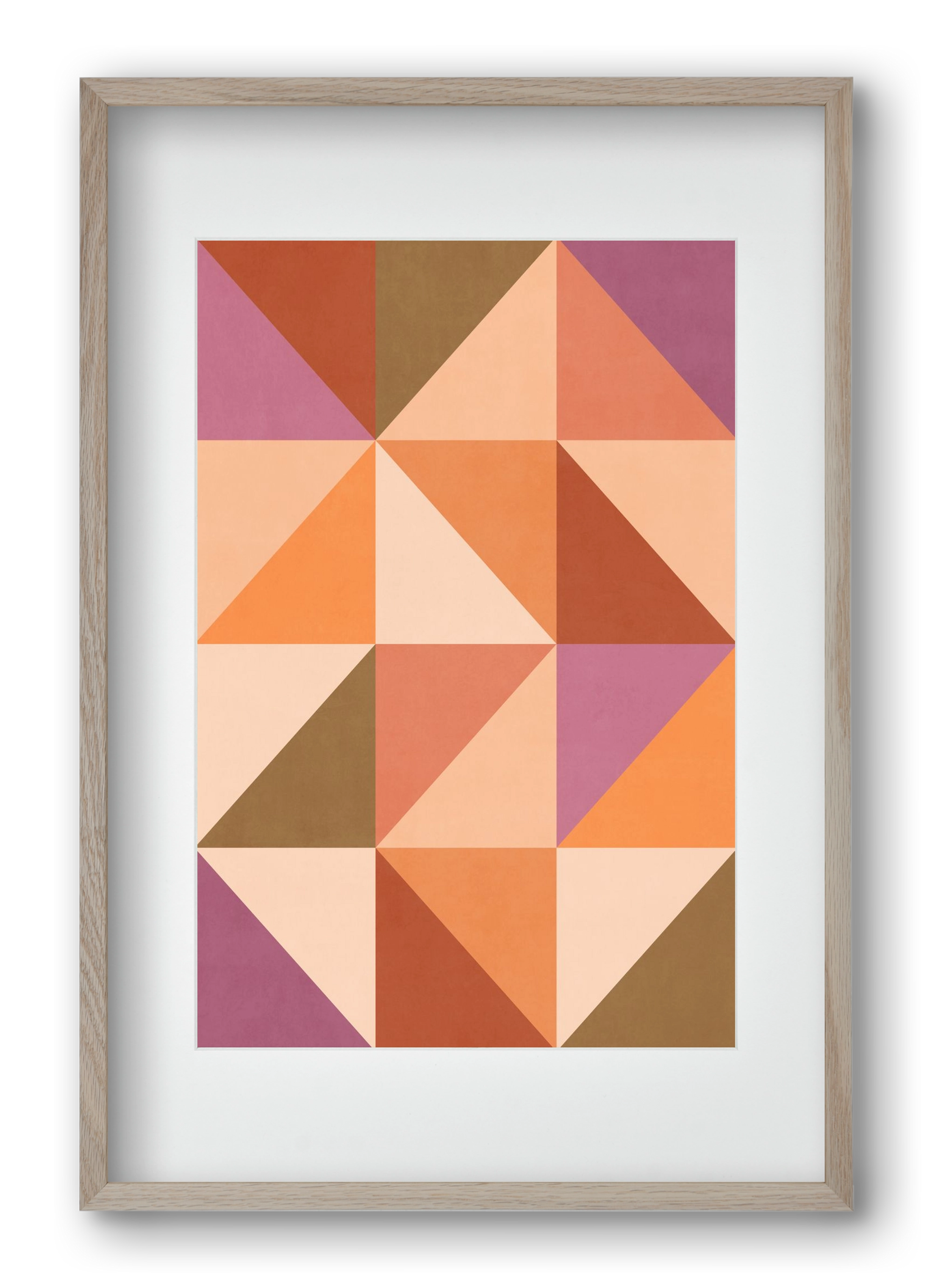 Triangle Composition 08, 40x60 cm (30x45 cm), Tölgy keret, paszpartuval