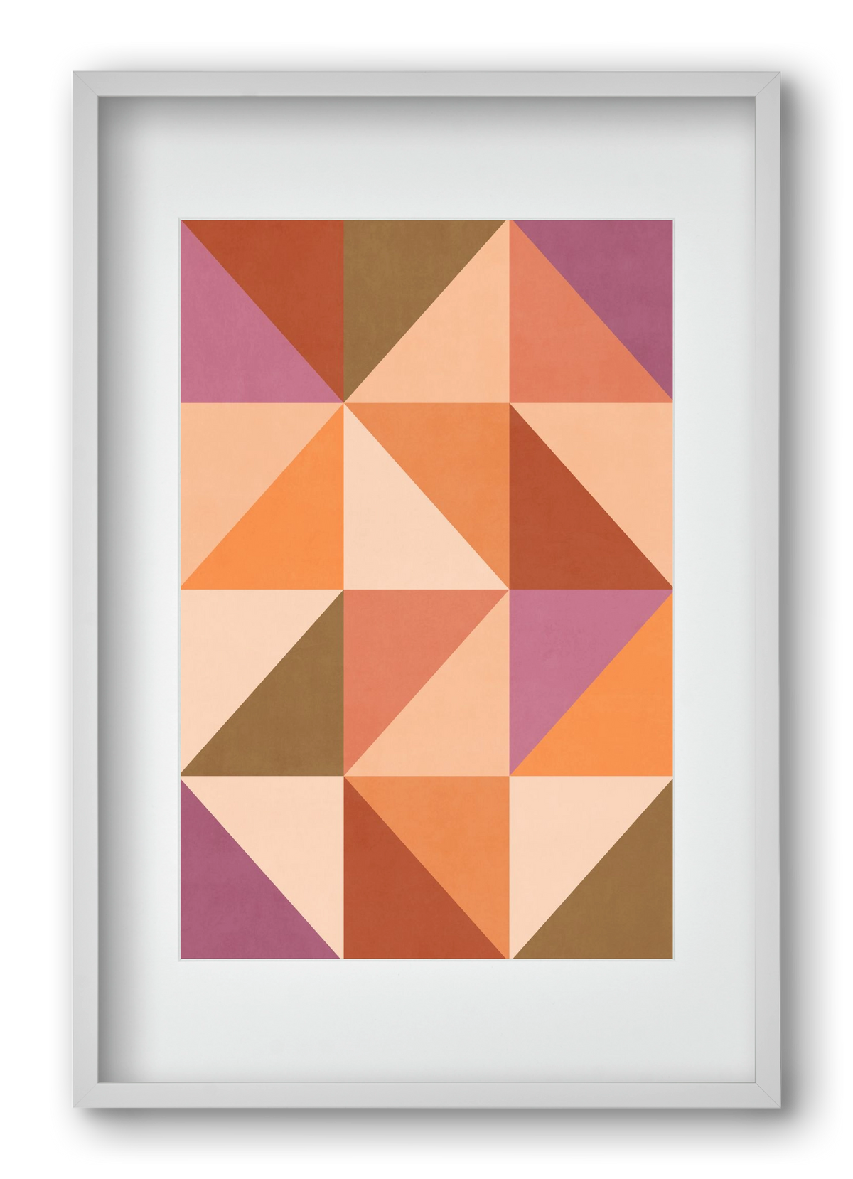 Triangle Composition 08, 40x60 cm (30x45 cm), Fehér keret, paszpartuval
